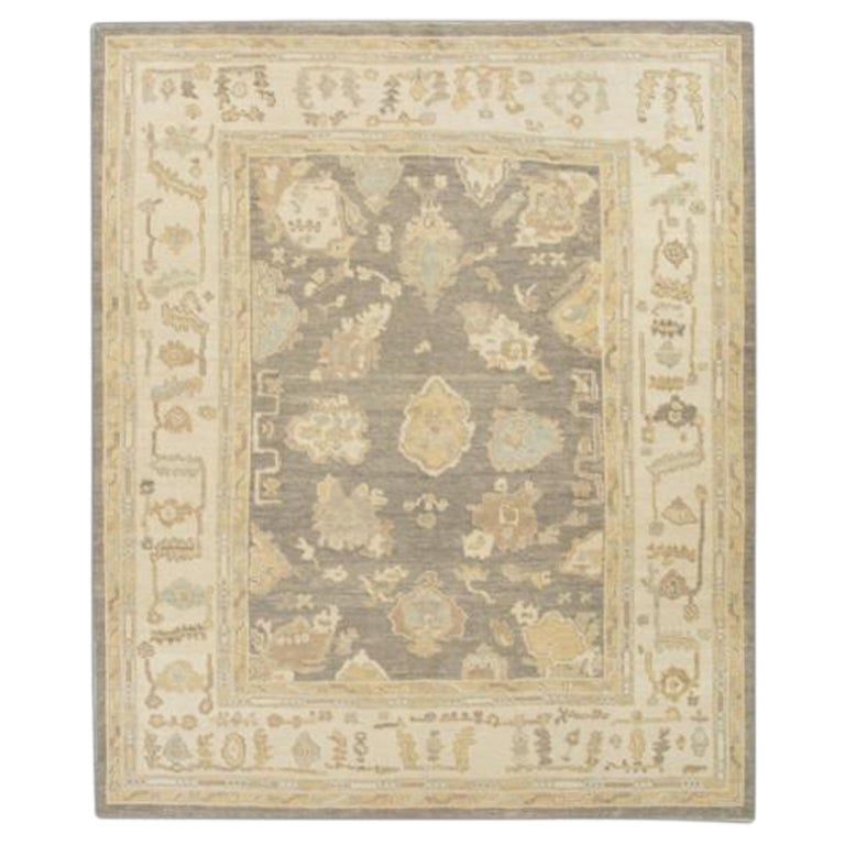 Oushak Rug Oriental Hand Knotted Turkish Oushak 7'7" x 9'1" #71