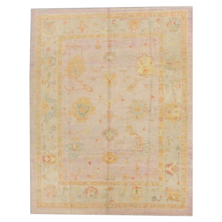 Oushak-Teppich Orientalischer handgeknüpfter türkischer Oushak 7'7" x 9'9" #384