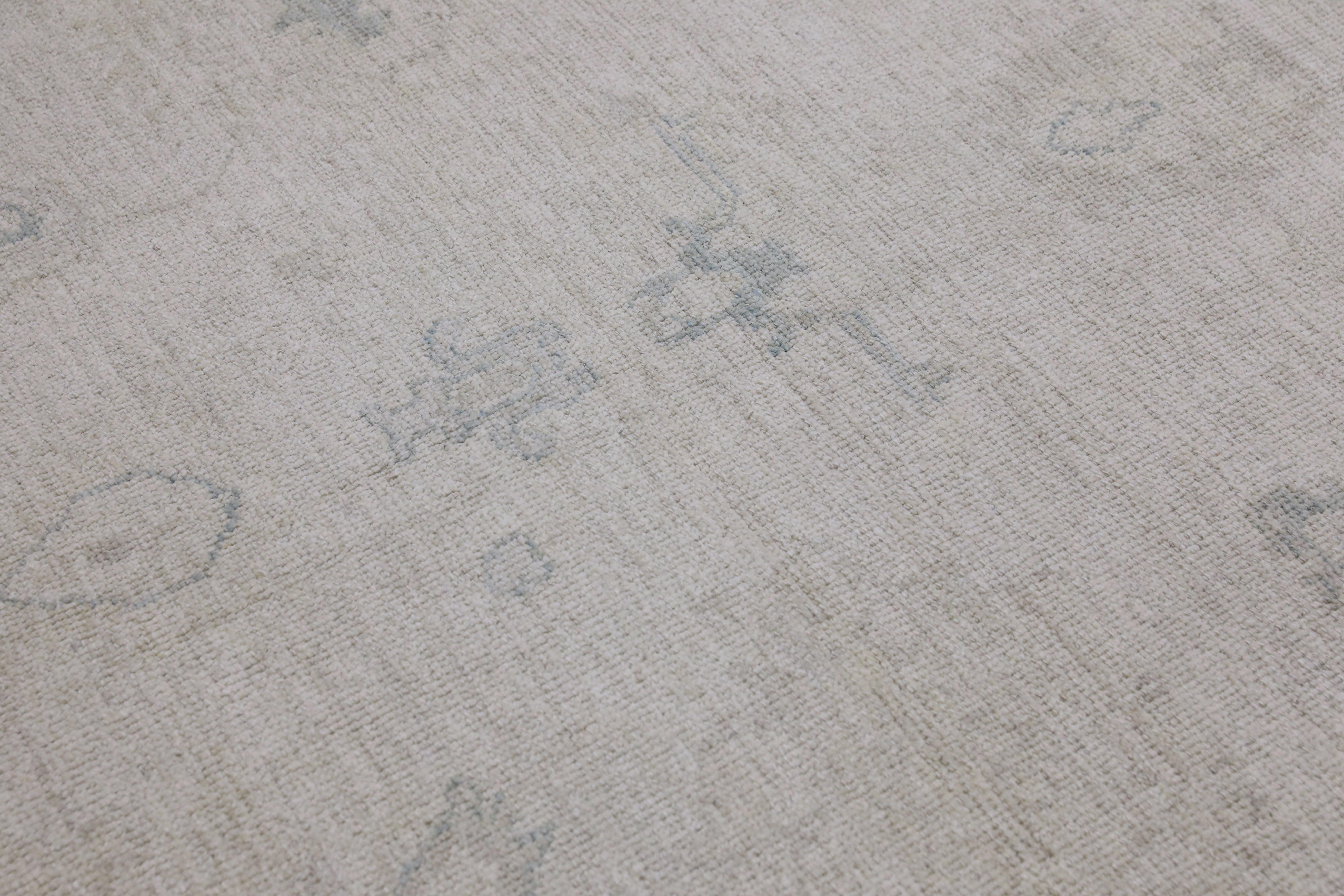 Tapis oriental noué à la main turc Oushak 7'9