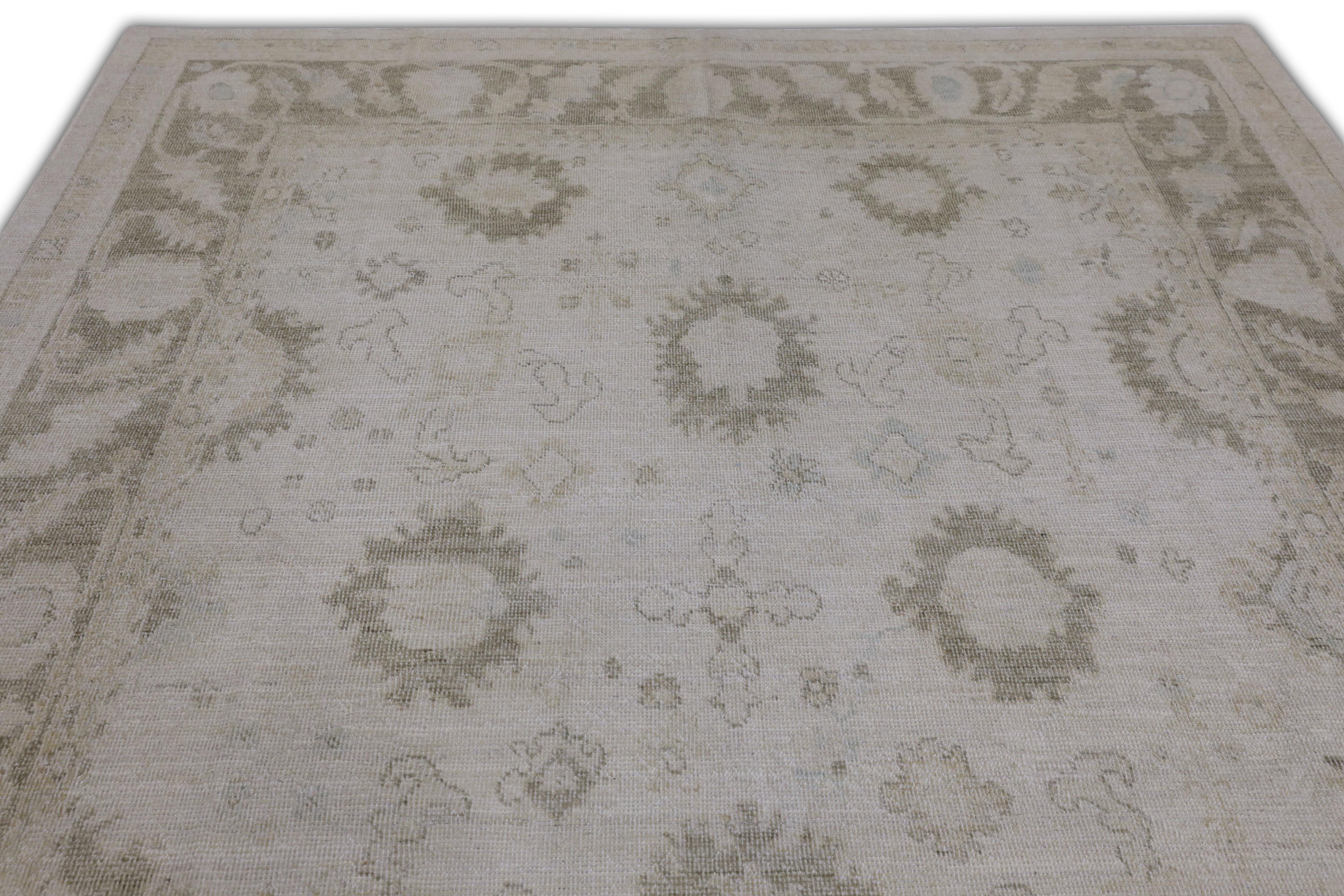 Alfombra Oushak Oriental Anudada a Mano Turca Oushak 8' x 10'5