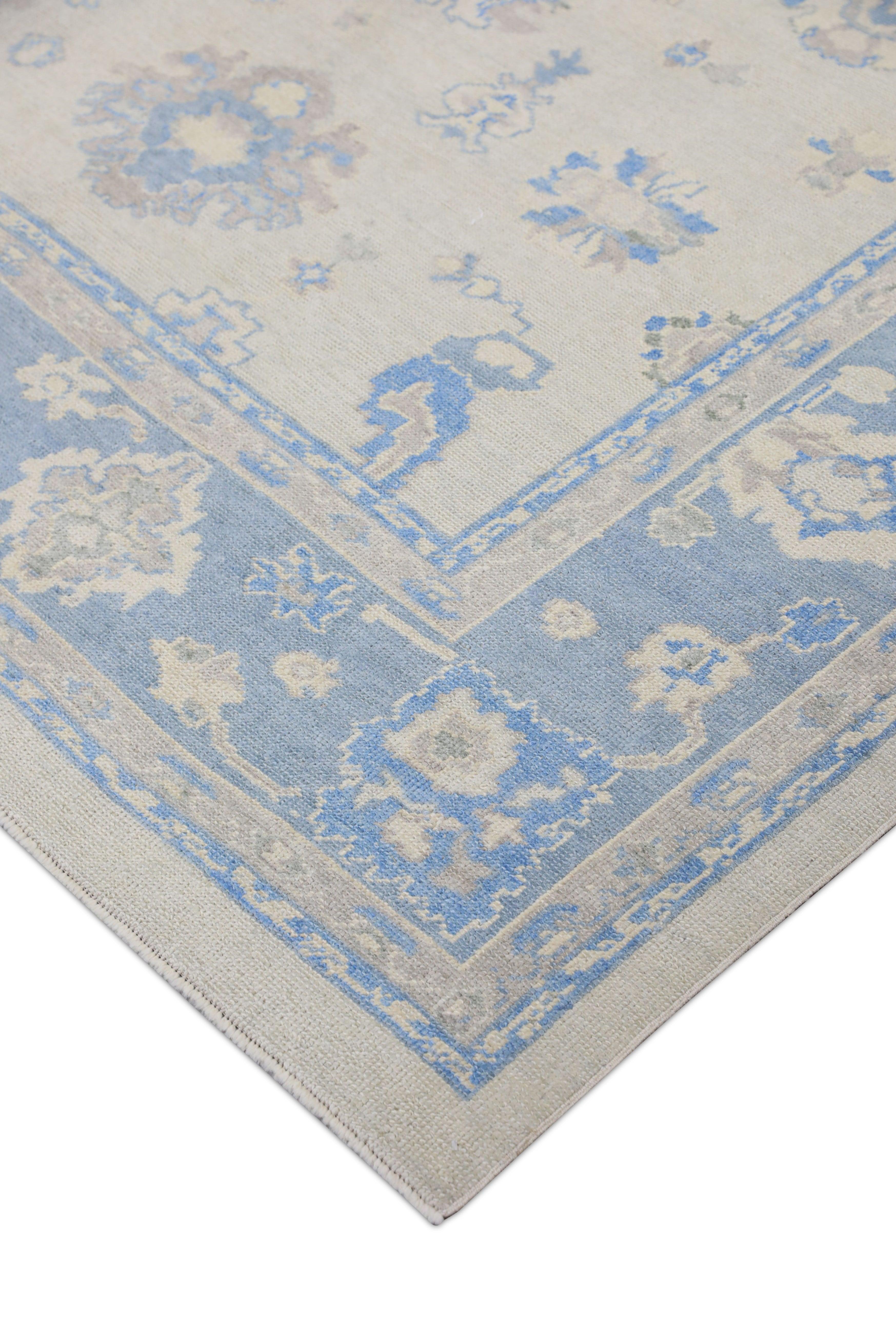 Turc Tapis oriental noué à la main turc Oushak 8' x 9'9