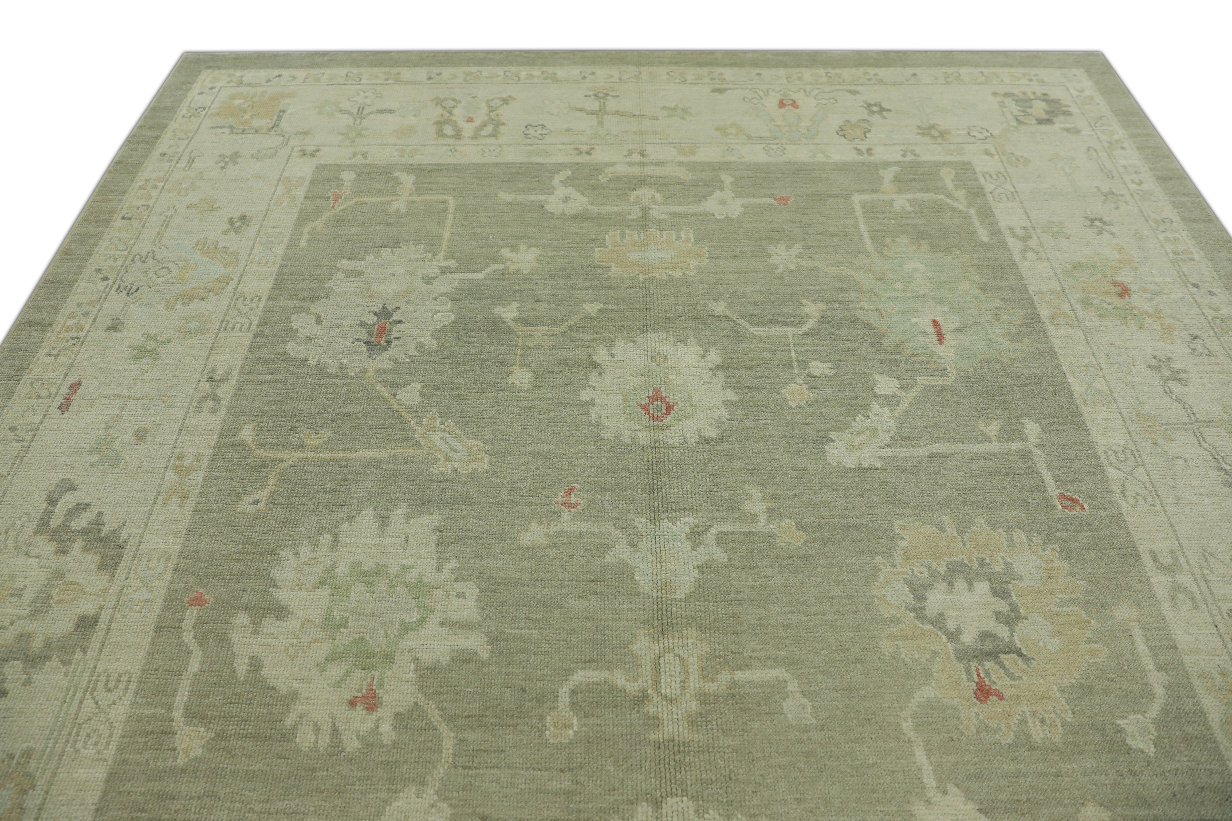 Oushak Rug Oriental Hand Knotted Turkish Oushak 8'1