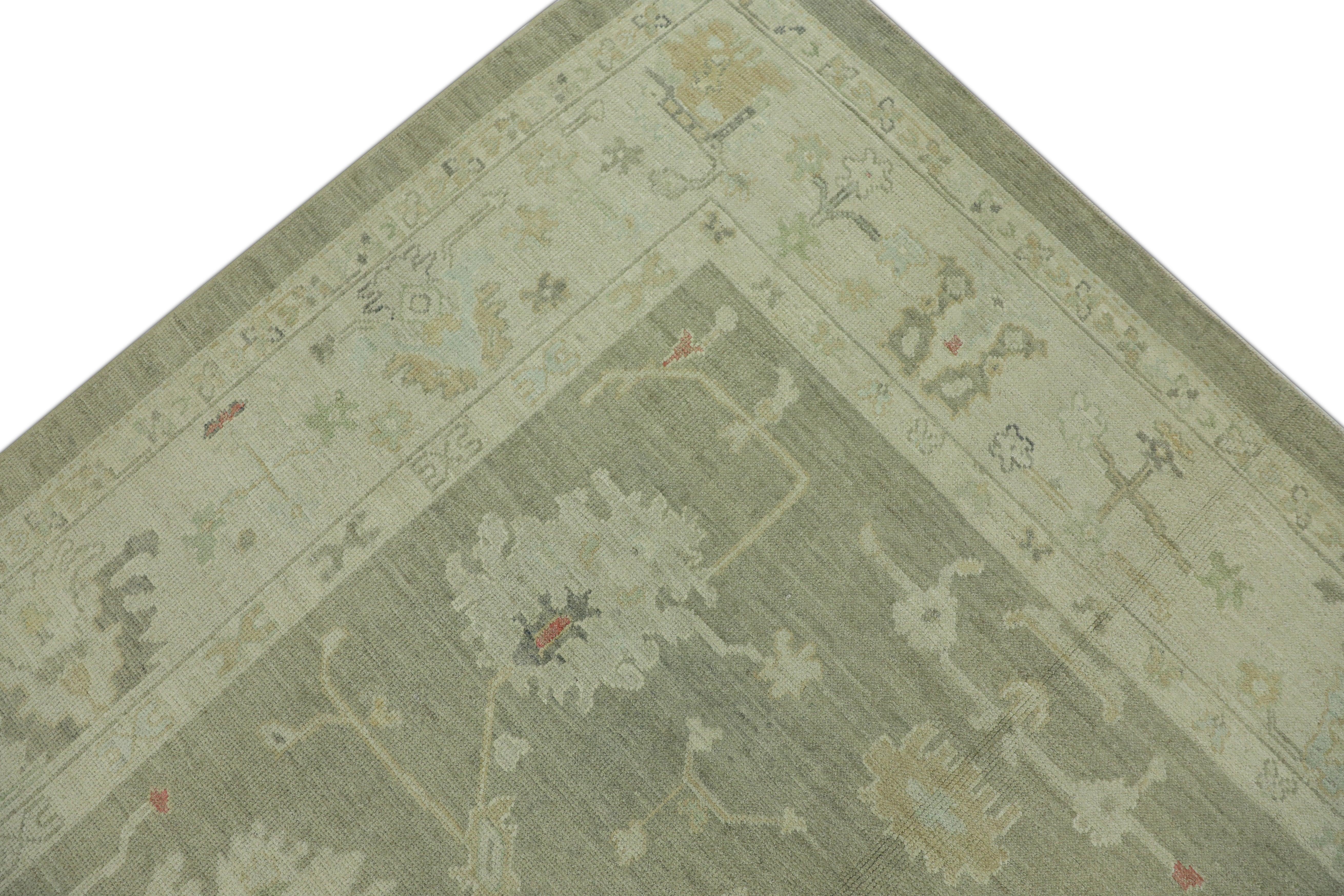 Hand-Knotted Oushak Rug Oriental Hand Knotted Turkish Oushak 8'1
