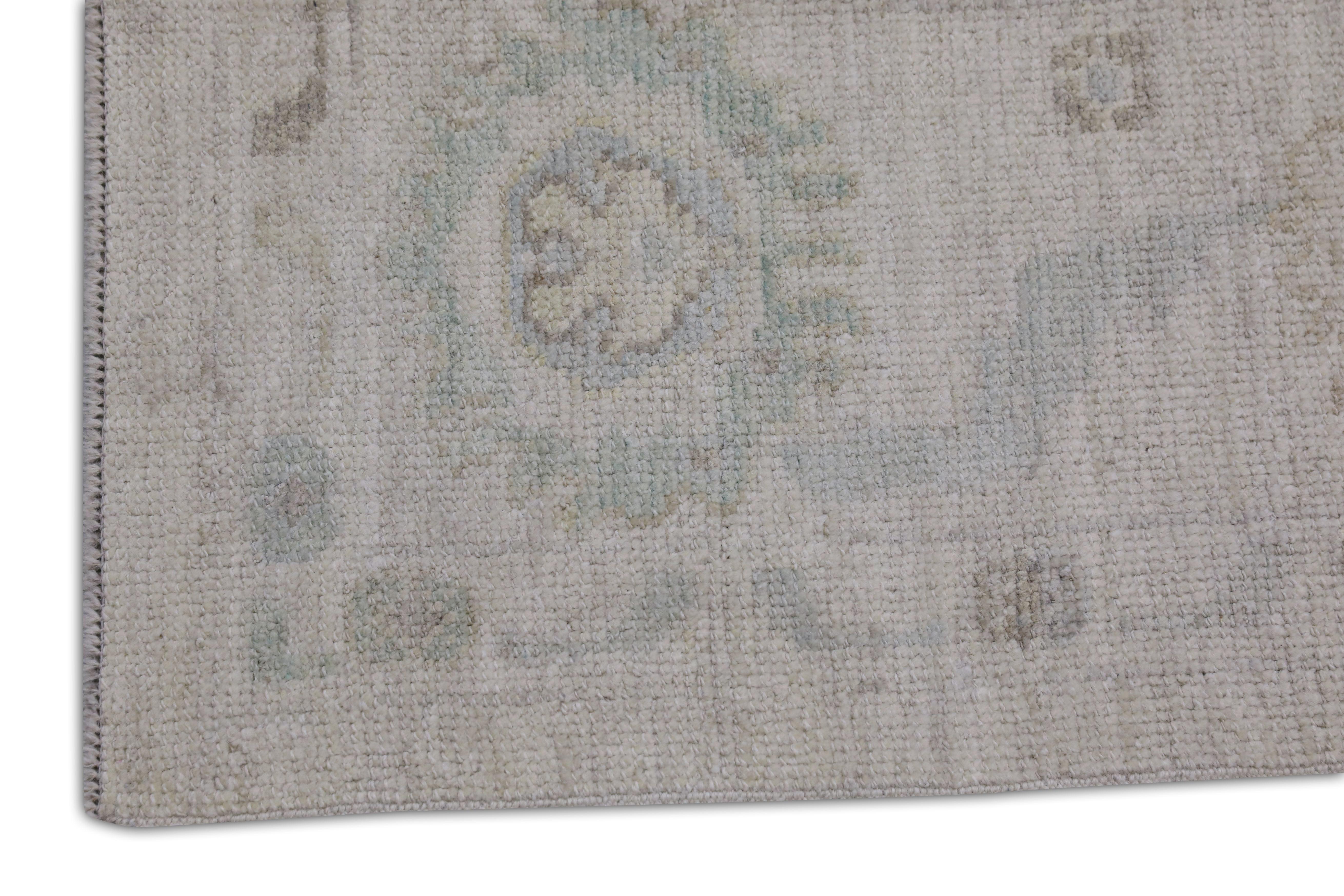 Hand-Knotted Oushak Rug Oriental Hand Knotted Turkish Oushak 8'1