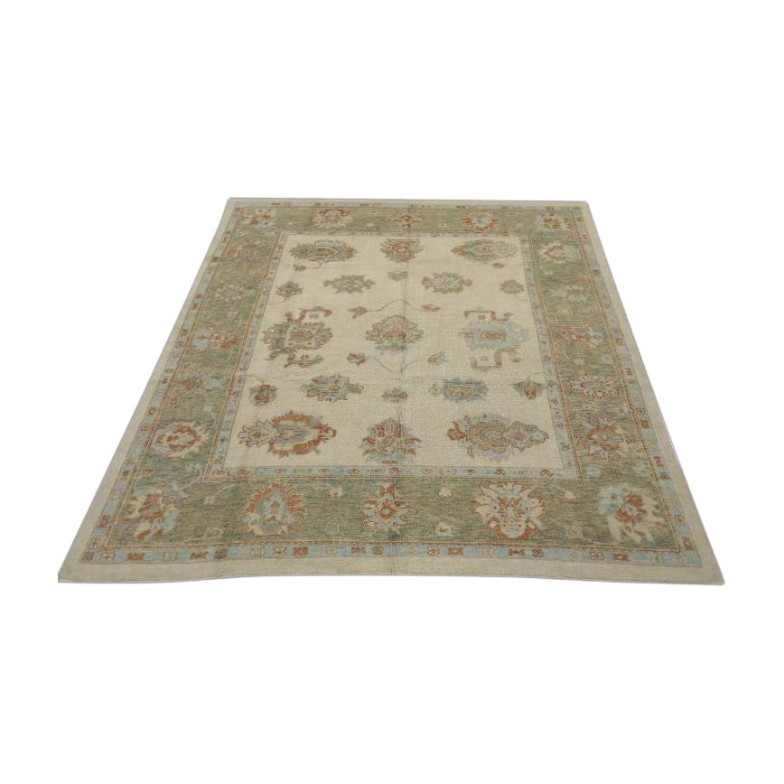 Oushak-Teppich Orientalischer handgeknüpfter türkischer Oushak 8'1" x 9'4" #2369