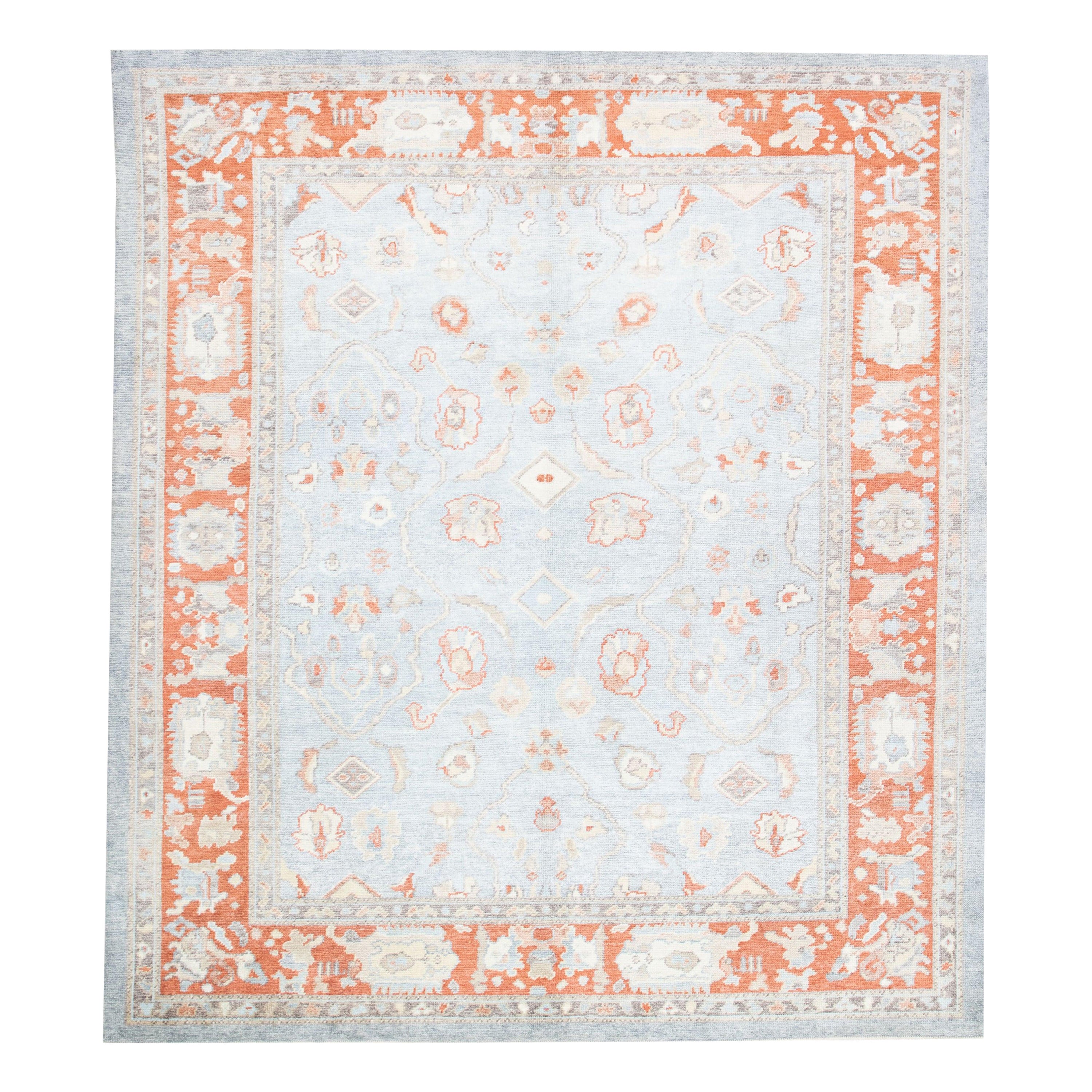 Oushak-Teppich Orientalischer handgeknüpfter türkischer Oushak 8'1" x 9'4" #3106