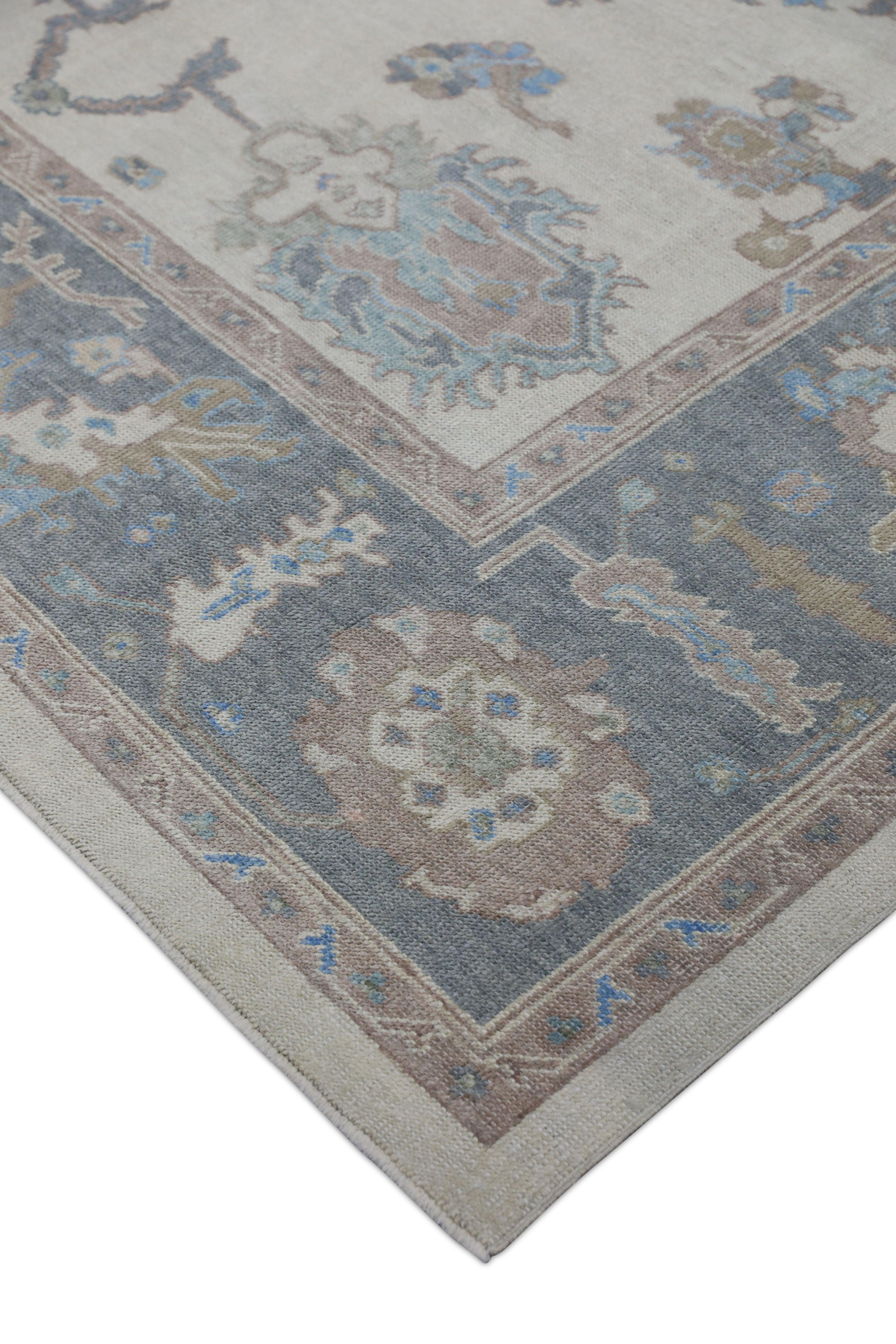 Alfombra Oushak Oriental Anudada a Mano Turca Oushak 8'11