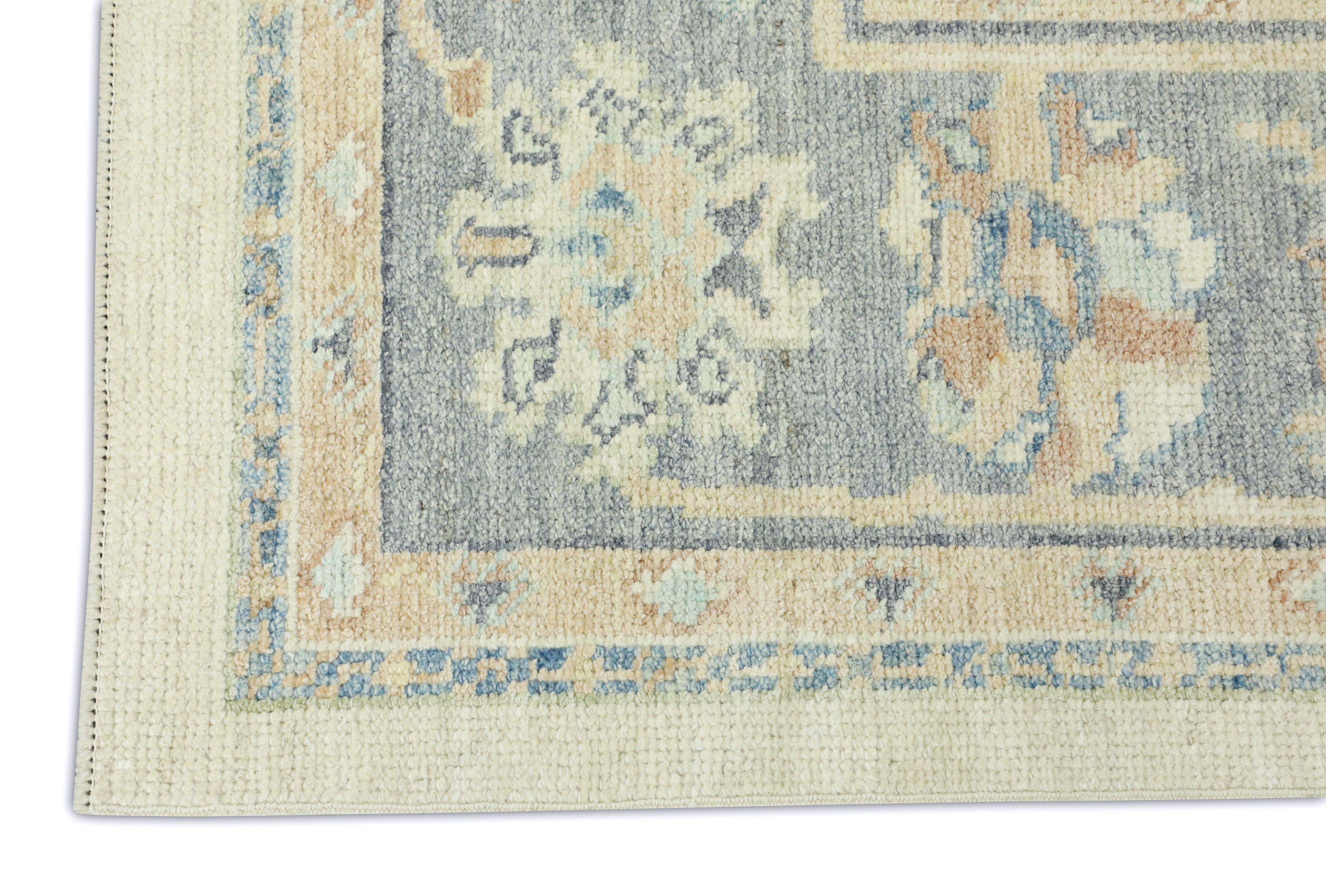 Hand-Knotted Oushak Rug Oriental Hand Knotted Turkish Oushak 8'3