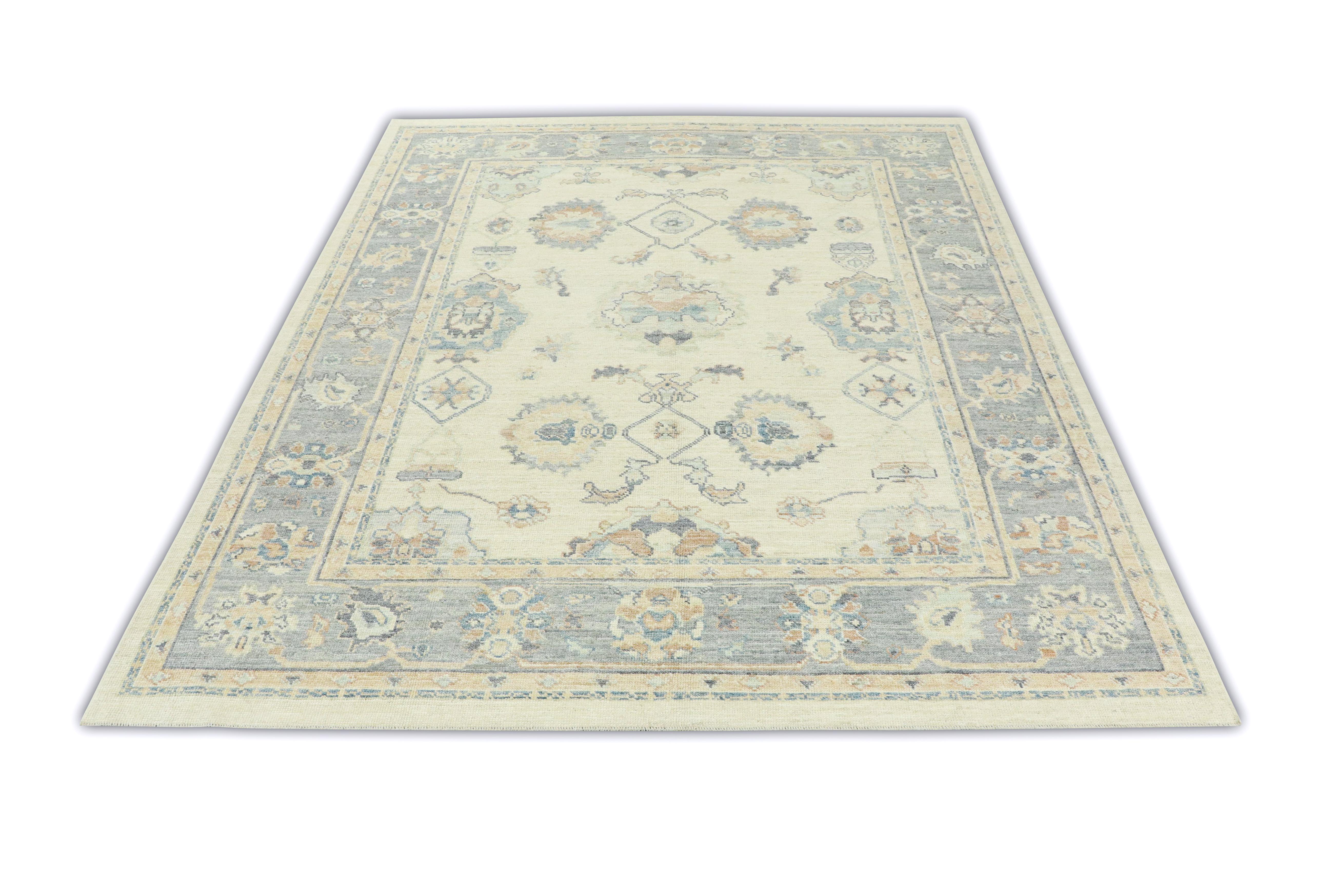 Oushak Rug Oriental Hand Knotted Turkish Oushak 8'3