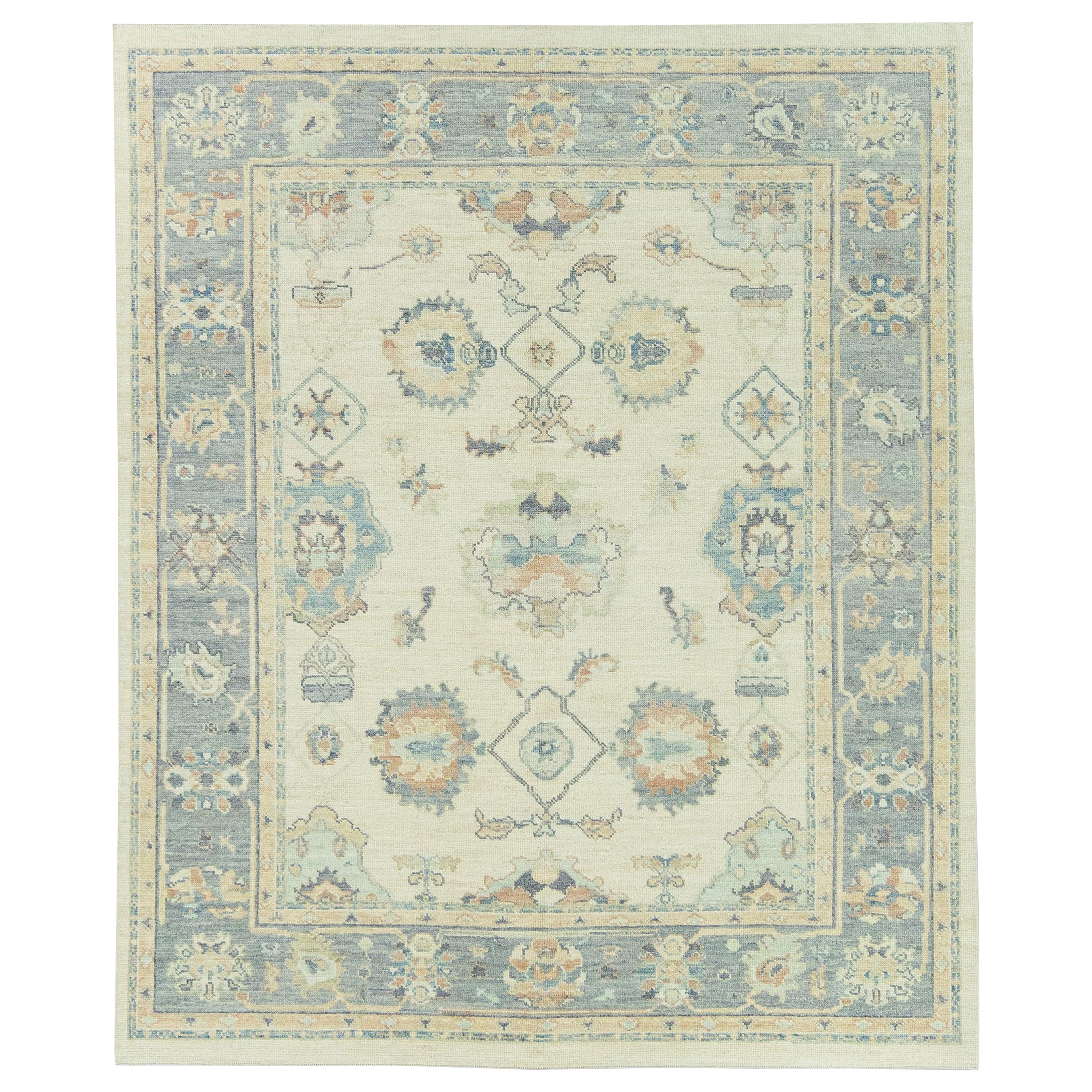Oushak Rug Oriental Hand Knotted Turkish Oushak 8'3" x 10" #15095 For Sale
