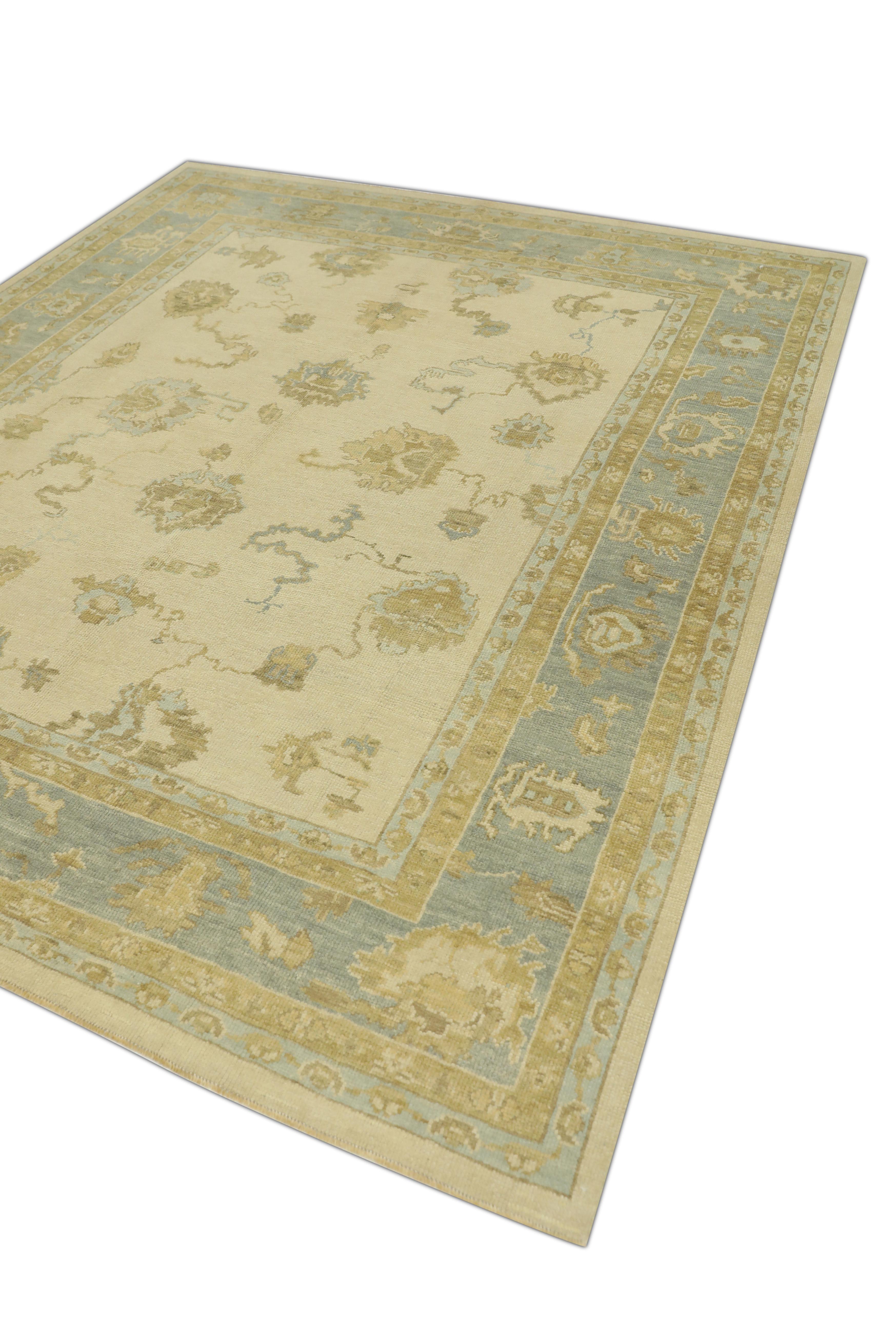 Oushak Rug Oriental Hand Knotted Turkish Oushak 8'3