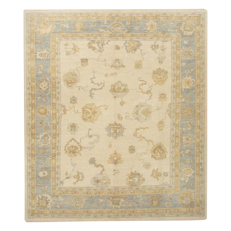 Oushak Rug Oriental Hand Knotted Turkish Oushak 8'3" x 9'7" #85 in vendita