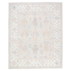 Oushak-Teppich Orientalischer handgeknüpfter türkischer Oushak 8'4" x 10'2" #3027