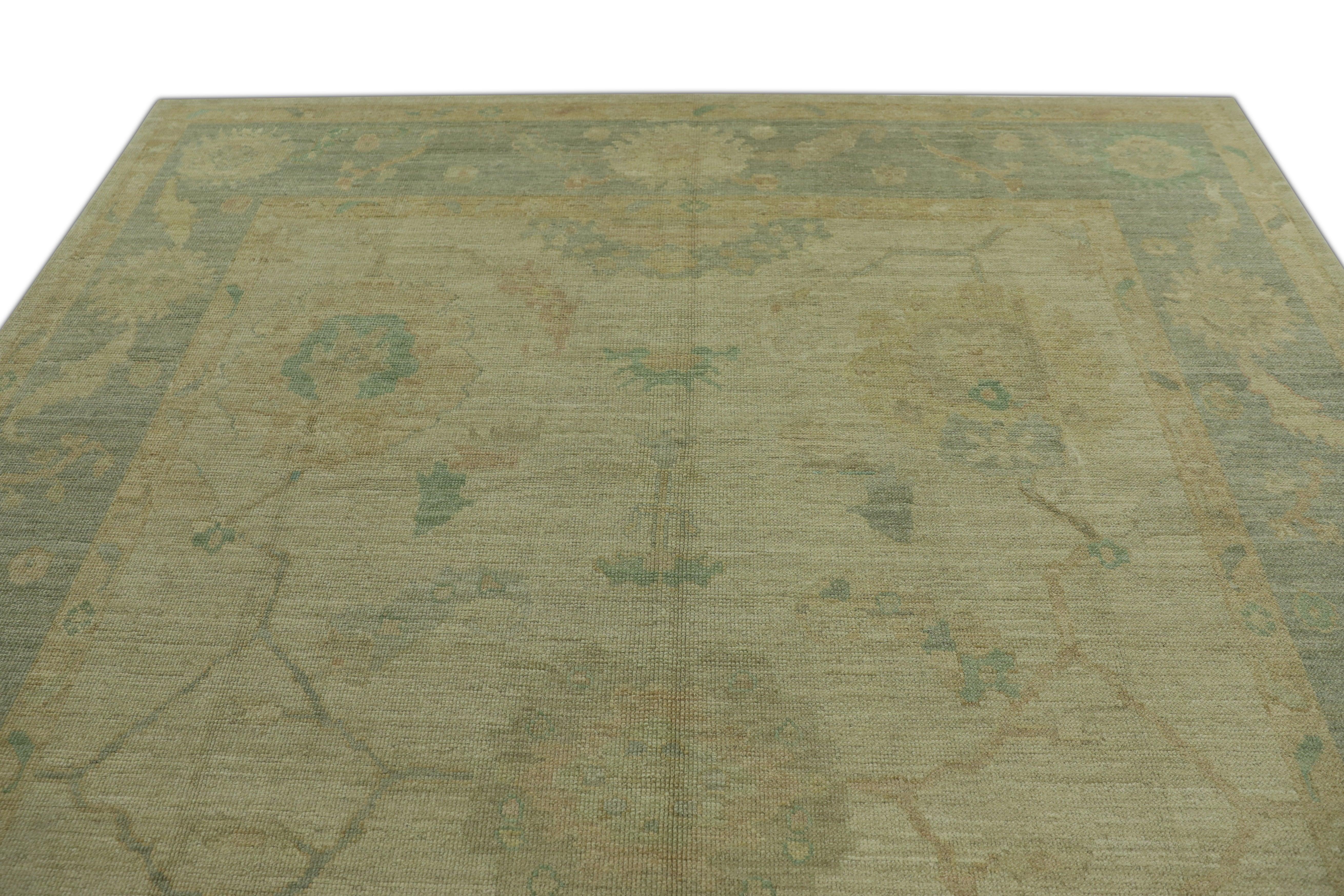 Oushak Rug Oriental Hand Knotted Turkish Oushak 8'4