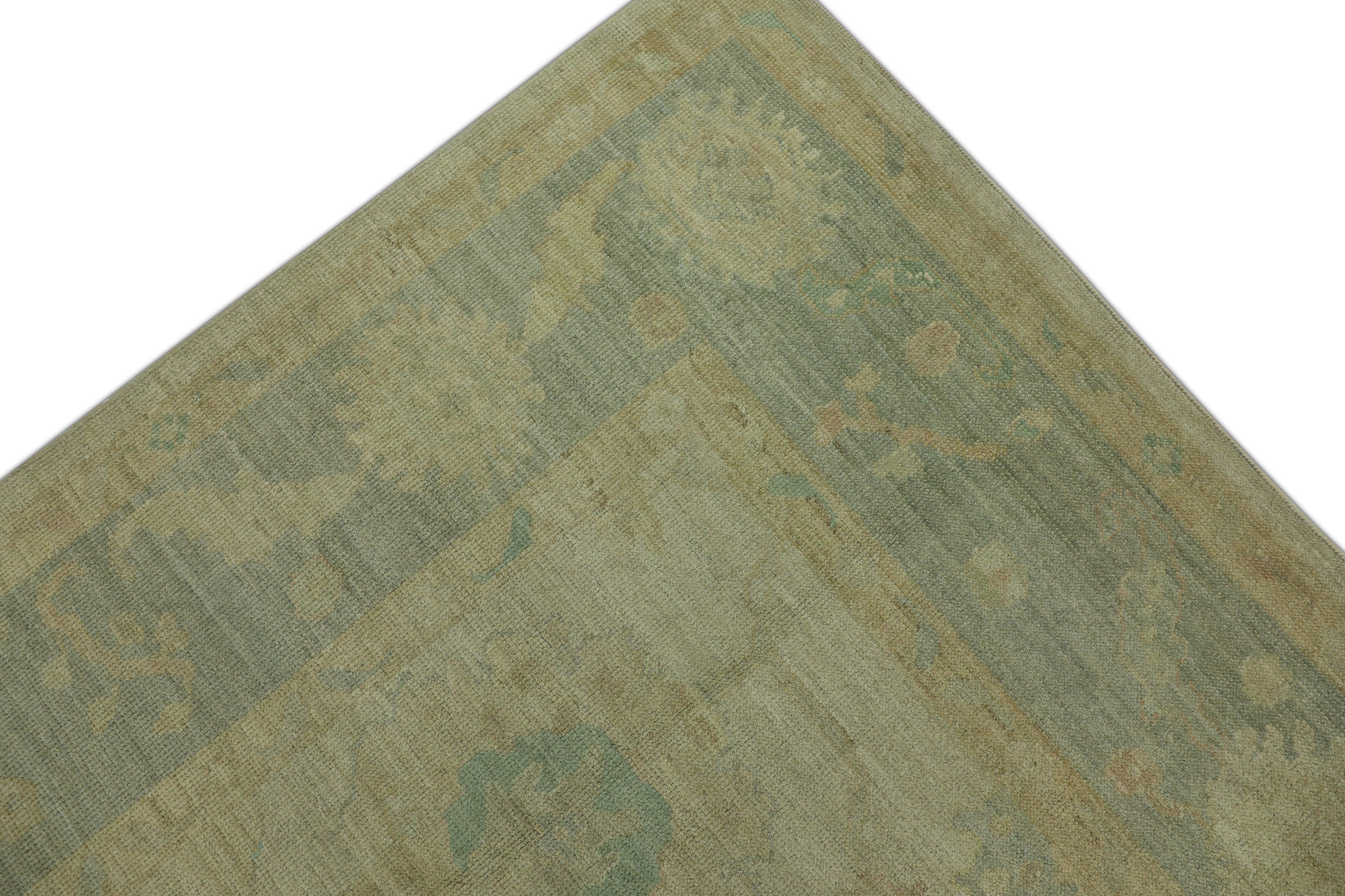 Hand-Knotted Oushak Rug Oriental Hand Knotted Turkish Oushak 8'4