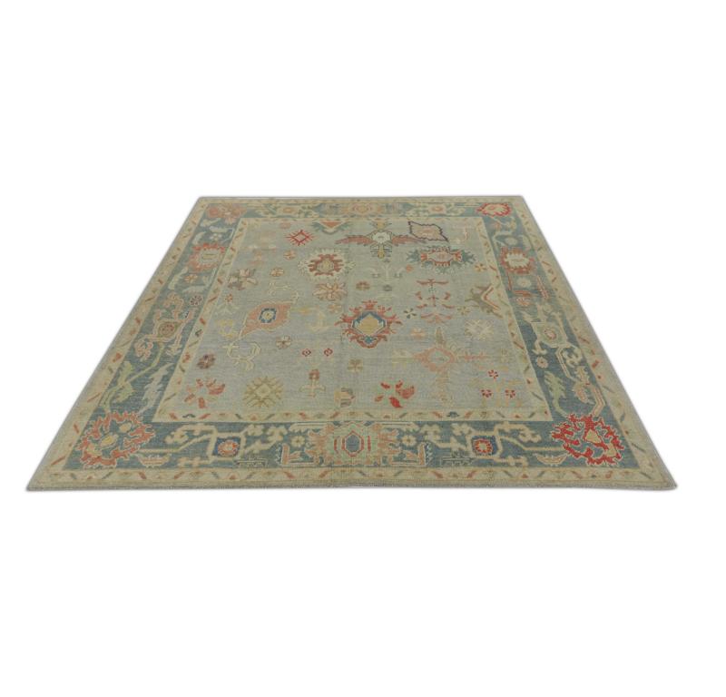 Oushak Rug Oriental Hand Knotted Turkish Oushak 8'4