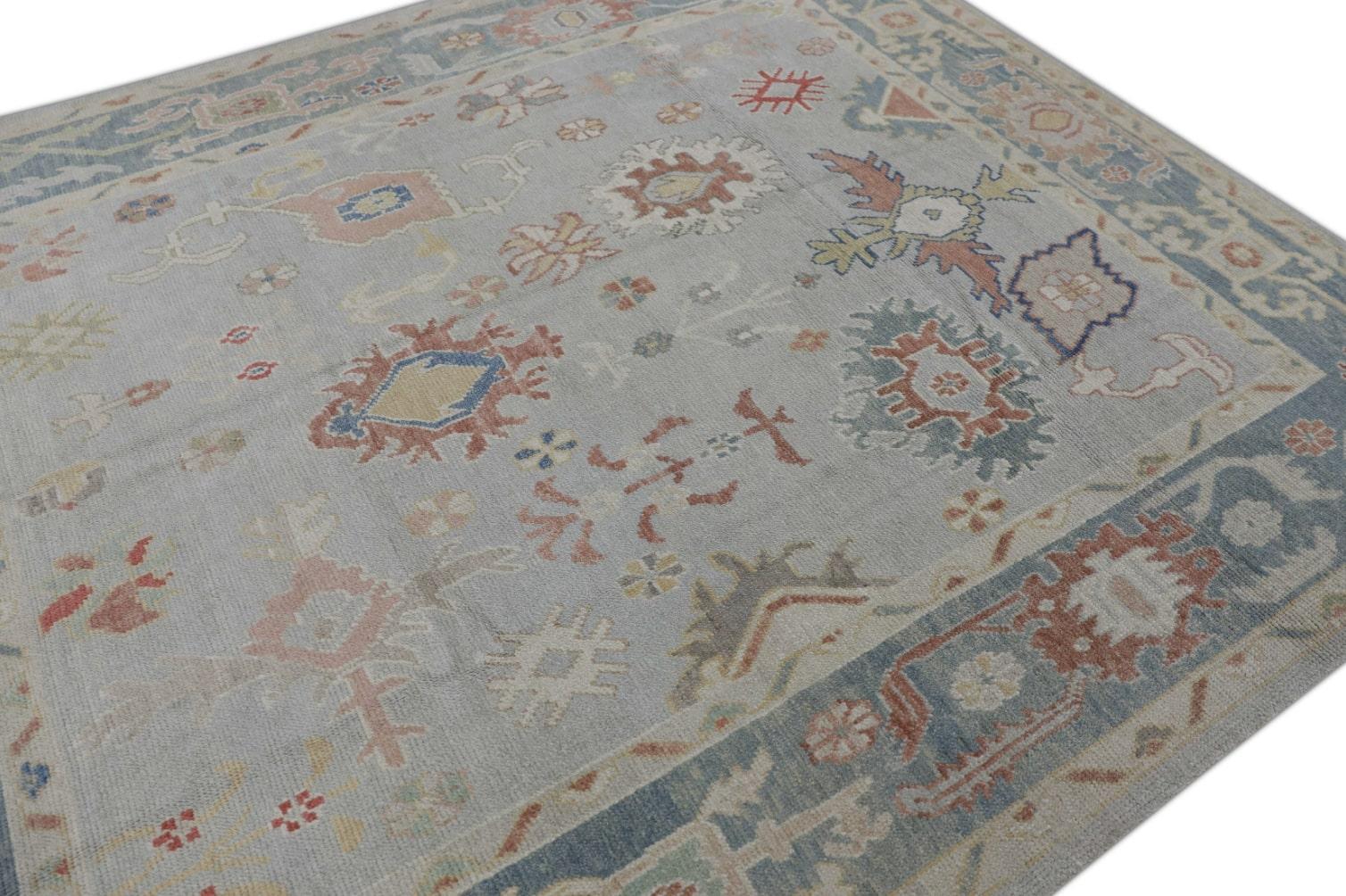 Oushak Rug Oriental Hand Knotted Turkish Oushak 8'4