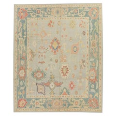Oushak-Teppich Orientalischer handgeknüpfter türkischer Oushak 8'4" x 9'11" #2233