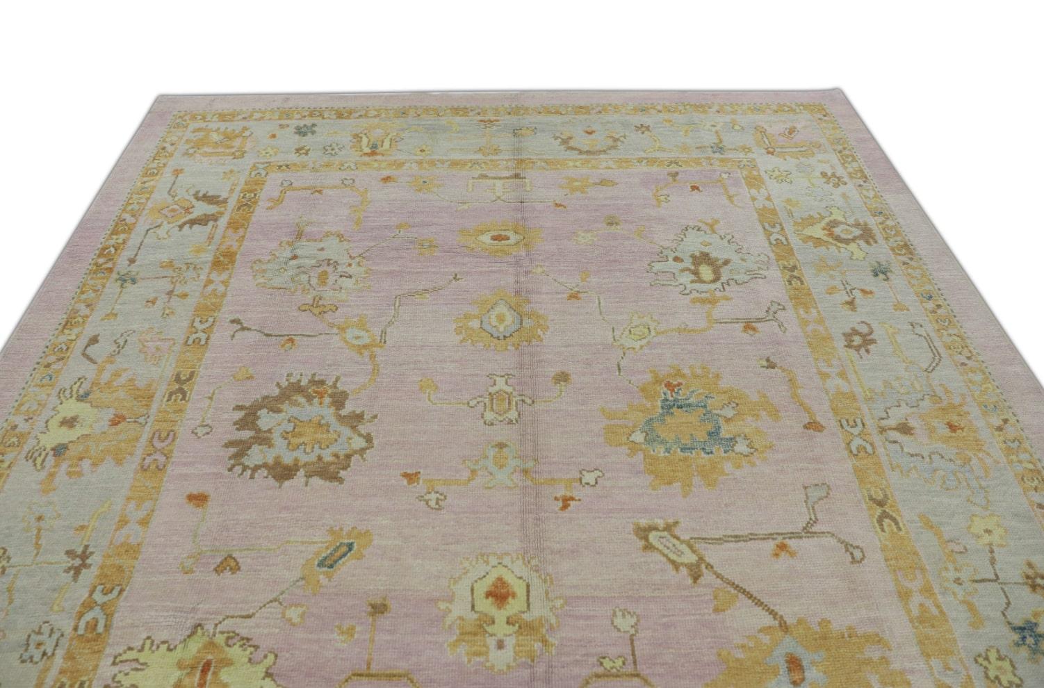 Oushak Rug Oriental Hand Knotted Turkish Oushak 8'5