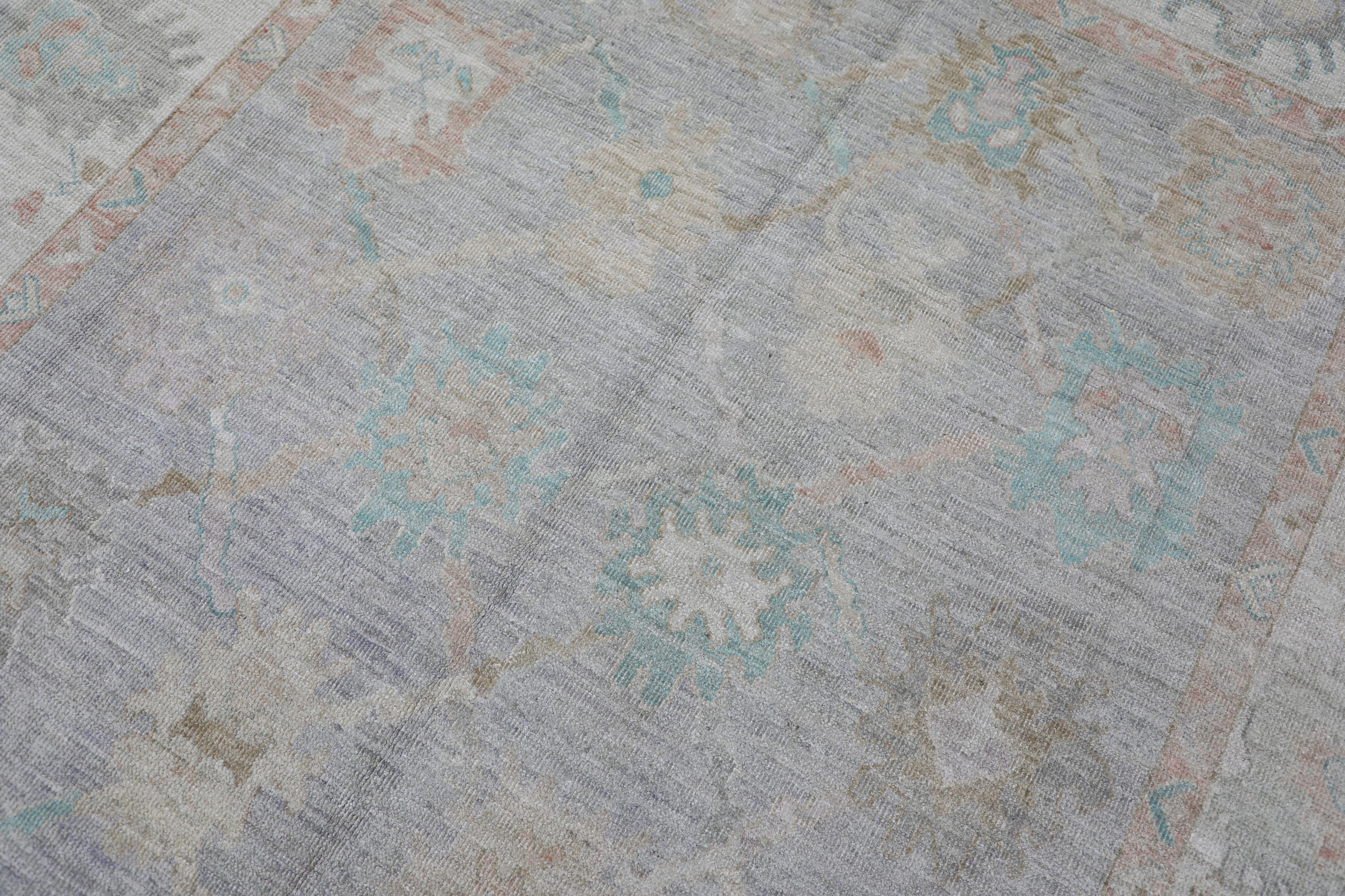Wool Oushak Rug Oriental Hand Knotted Turkish Oushak 8'6