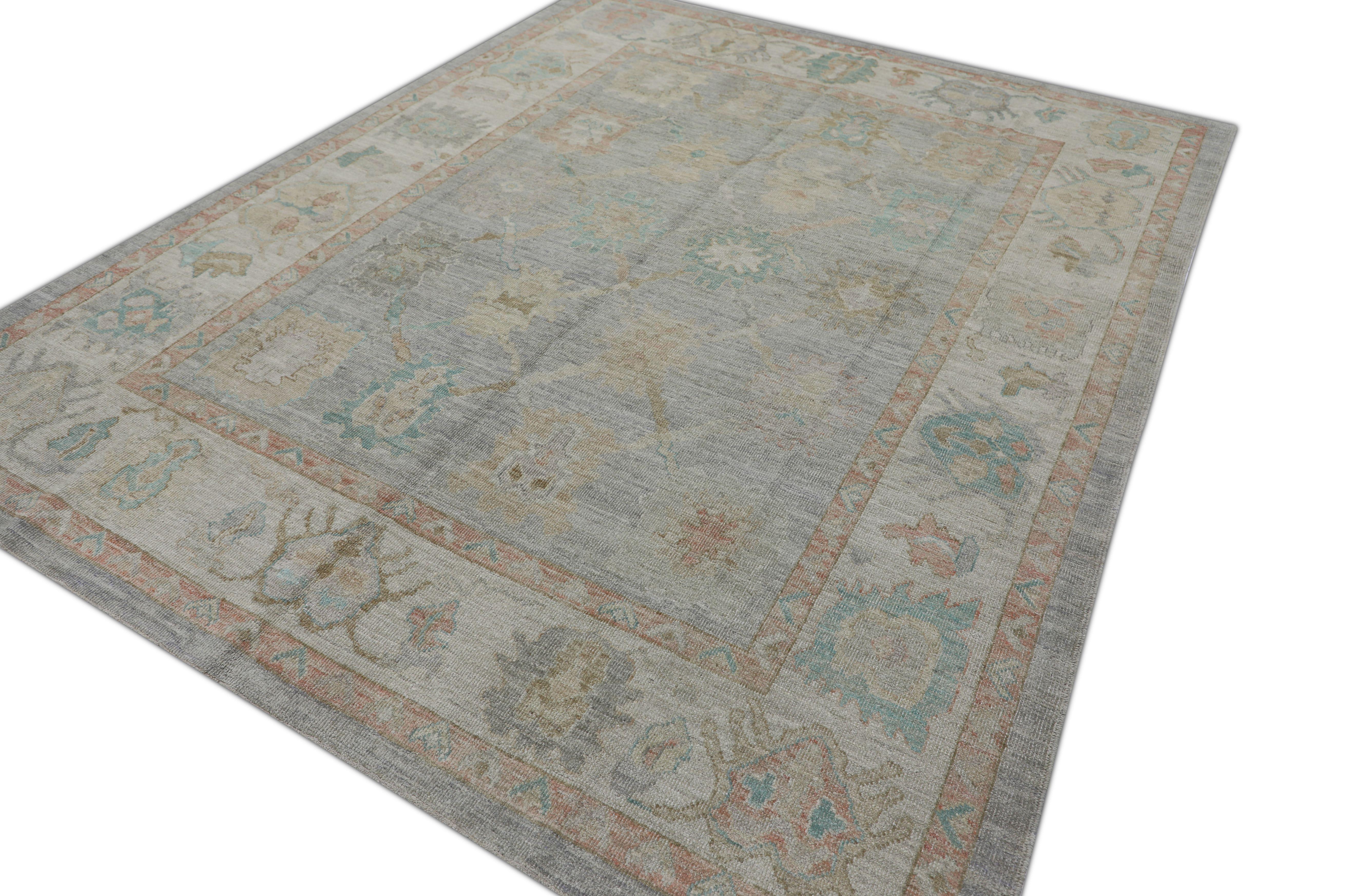 Oushak Rug Oriental Hand Knotted Turkish Oushak 8'6