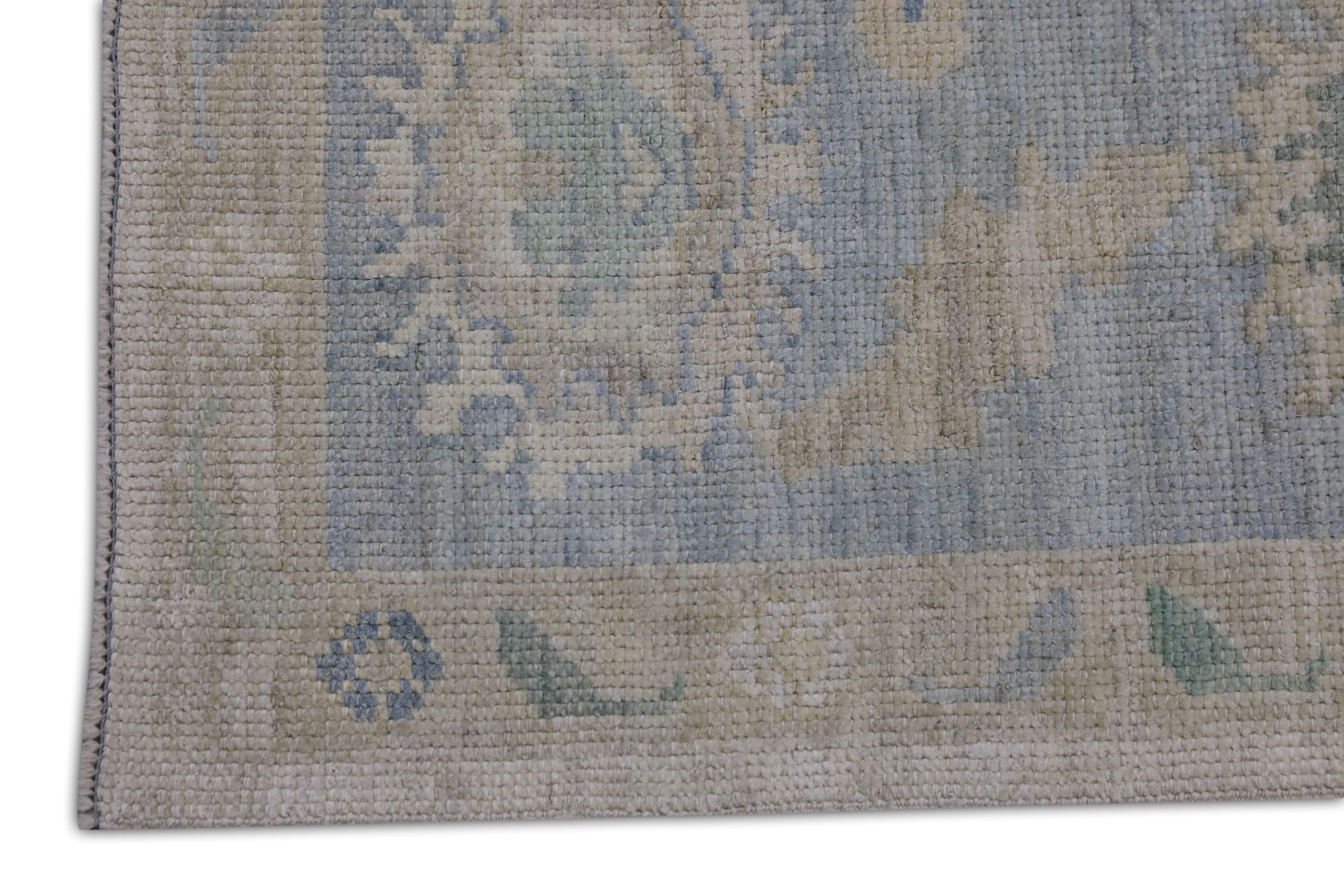 Turc Tapis oriental noué à la main turc Oushak 8'6