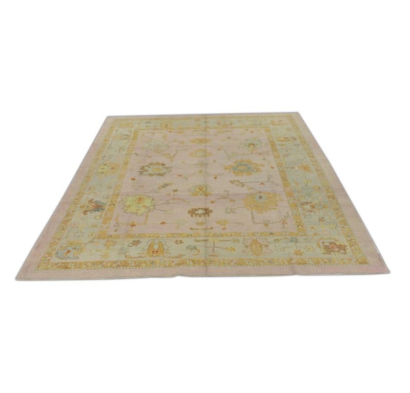 Tapis oriental noué à la main turc Oushak 8'6