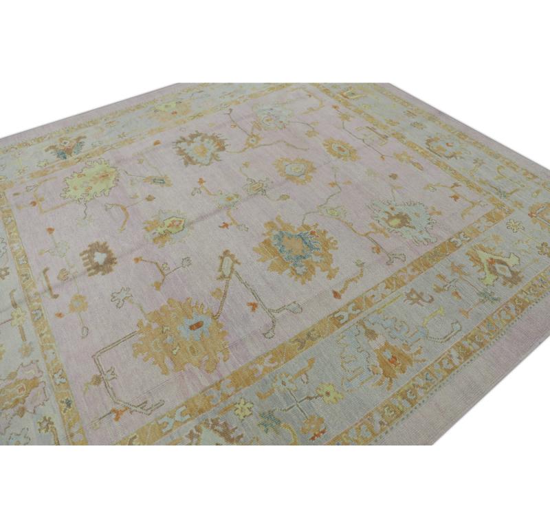Turc Tapis oriental noué à la main turc Oushak 8'6