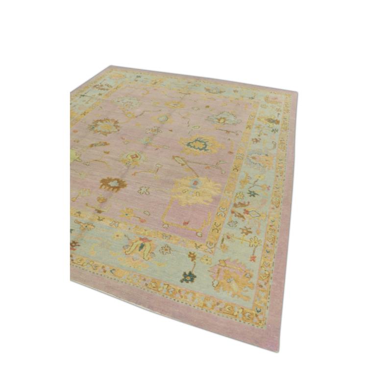 Turc Tapis oriental noué à la main turc Oushak 8'7