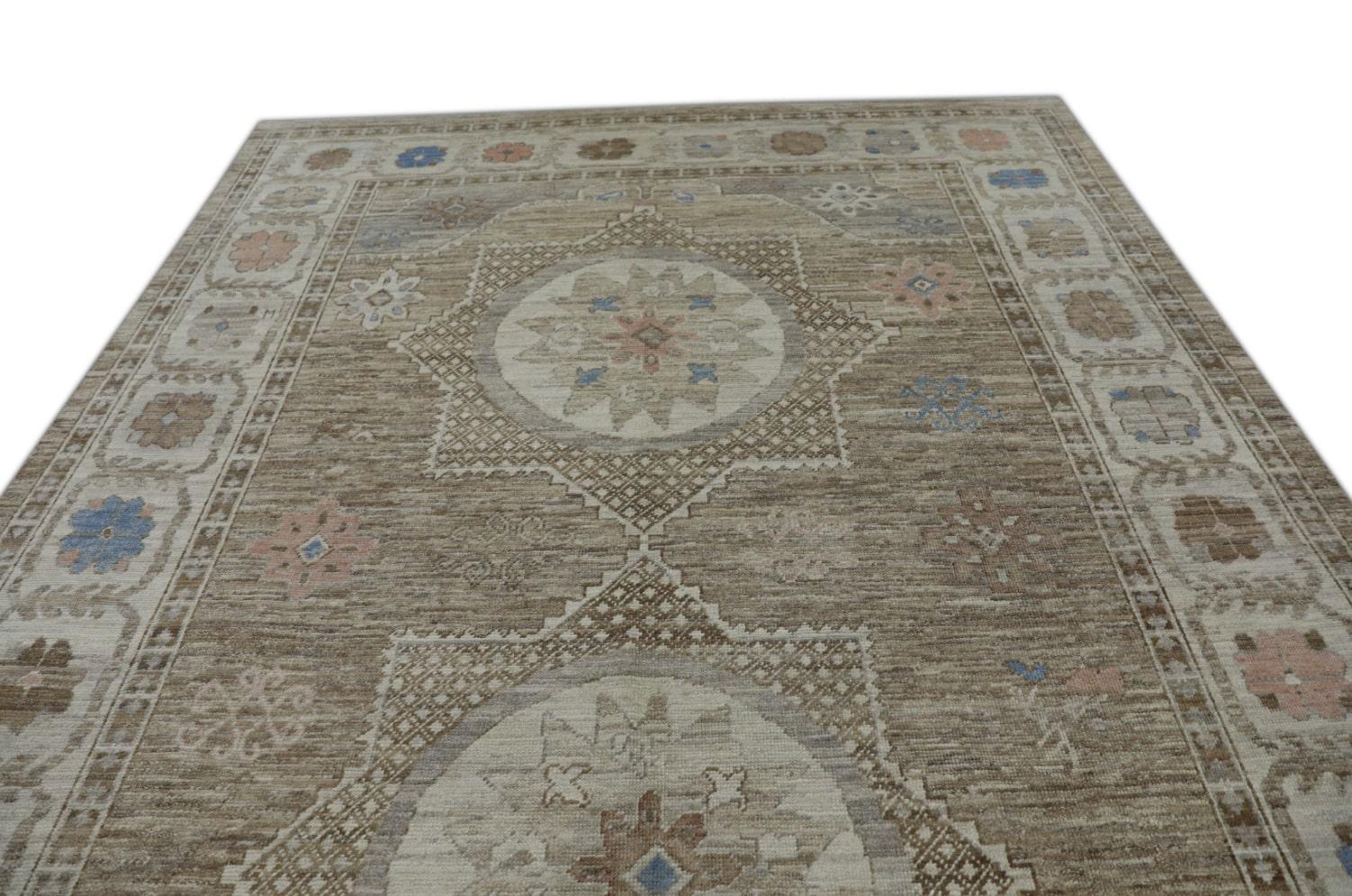Oushak Rug Oriental Hand Knotted Turkish Oushak 8'9