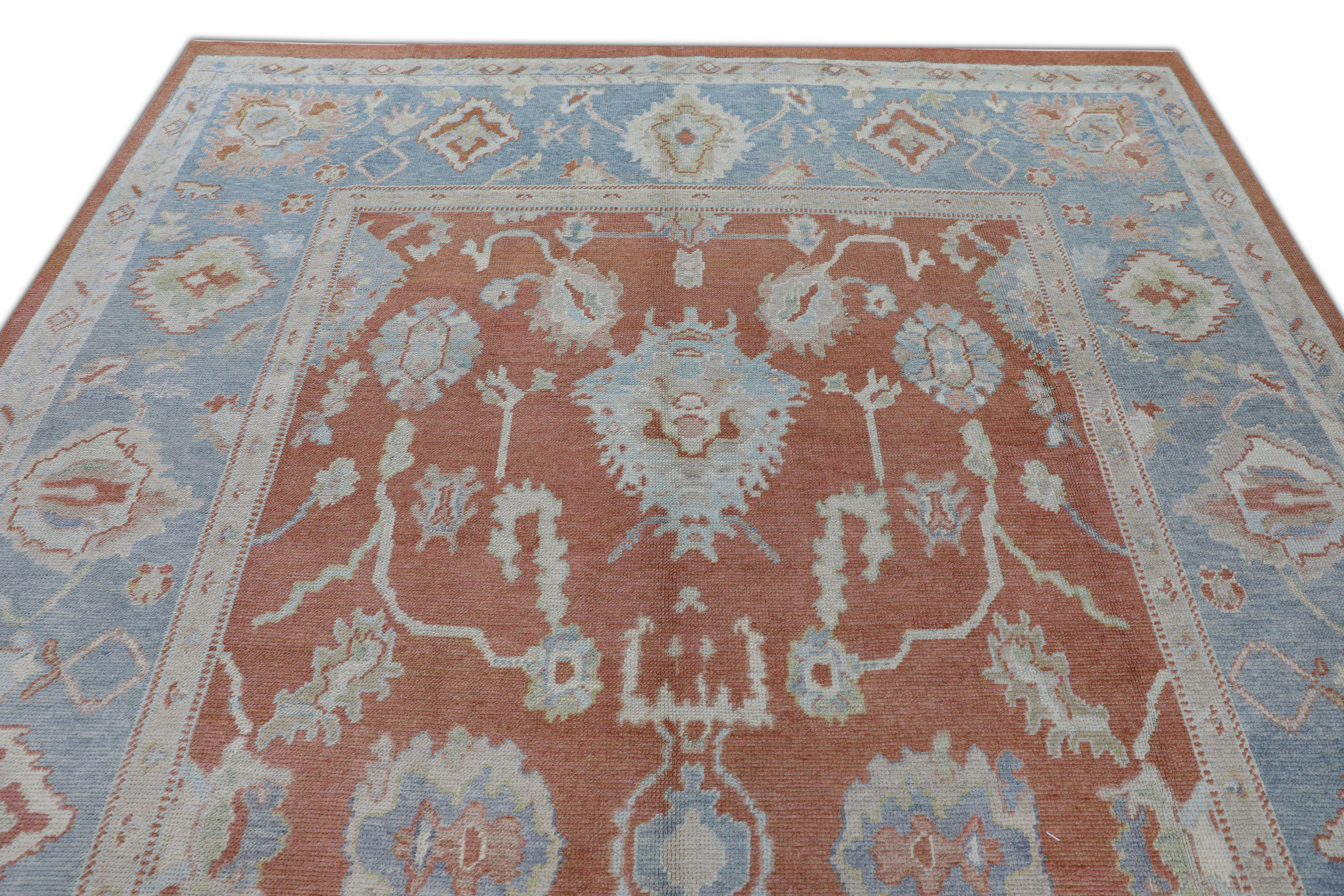 Wool Oushak Rug Oriental Hand Knotted Turkish Oushak 8'9