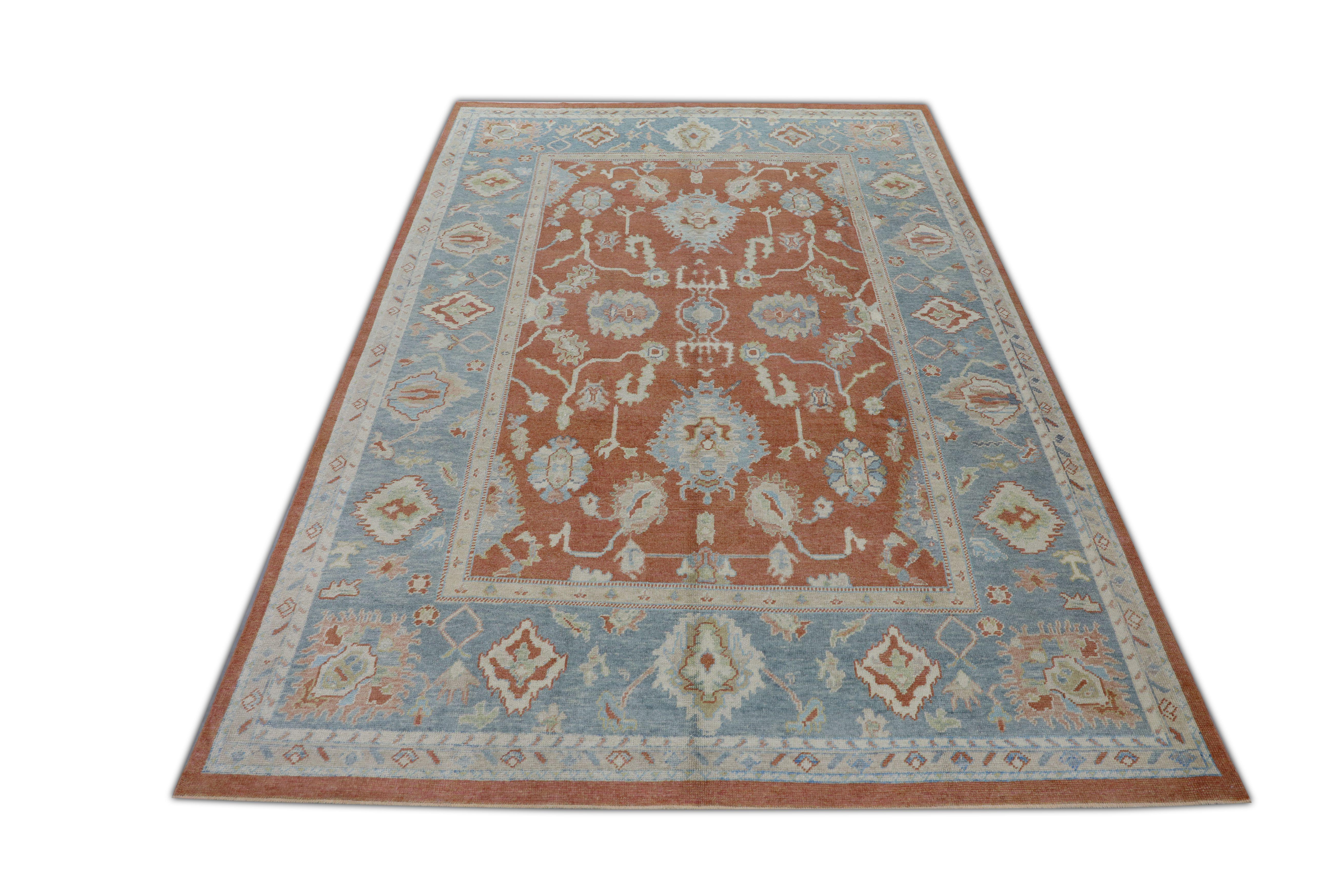 Oushak Rug Oriental Hand Knotted Turkish Oushak 8'9