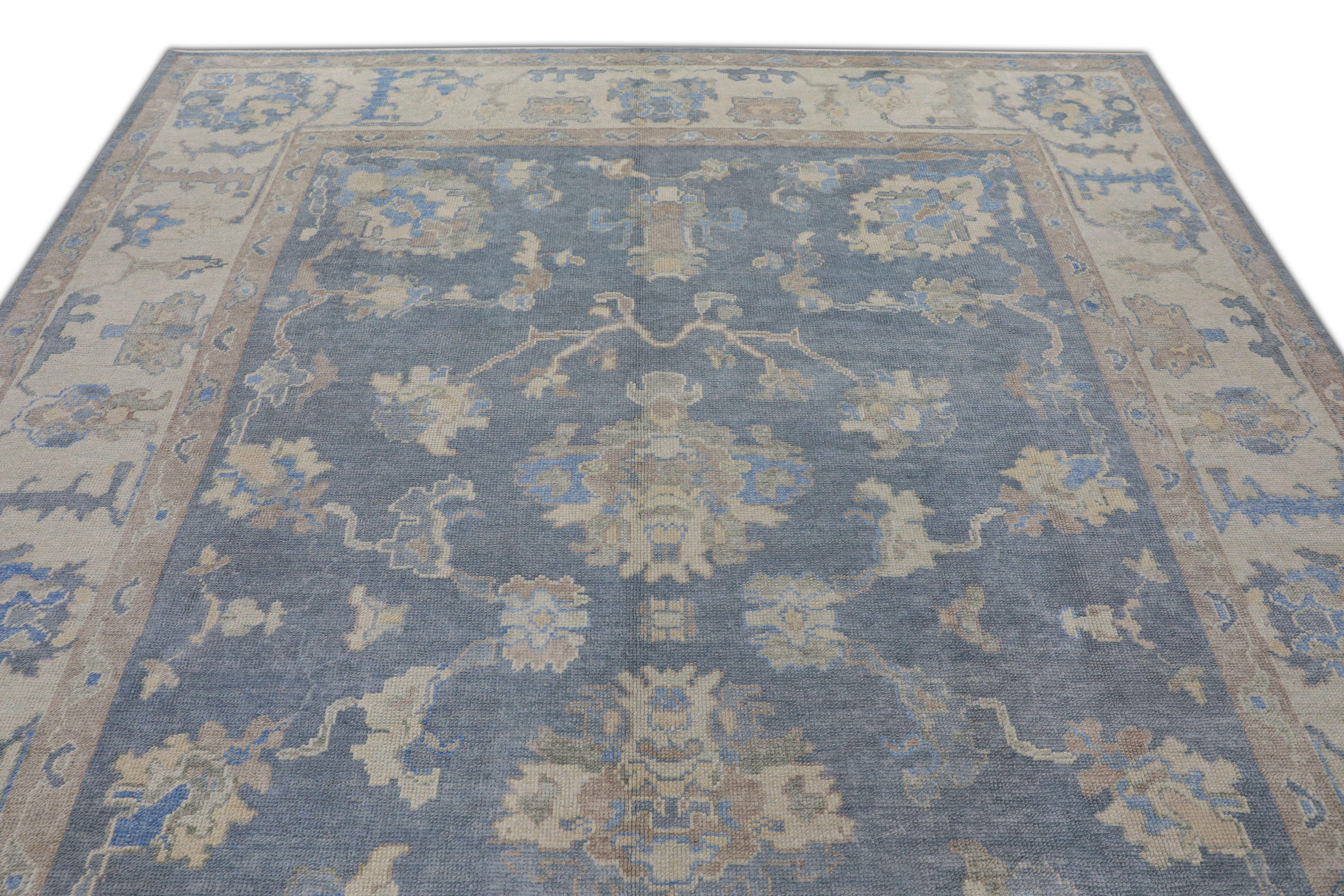 Wool Oushak Rug Oriental Hand Knotted Turkish Oushak 9' x 11'8