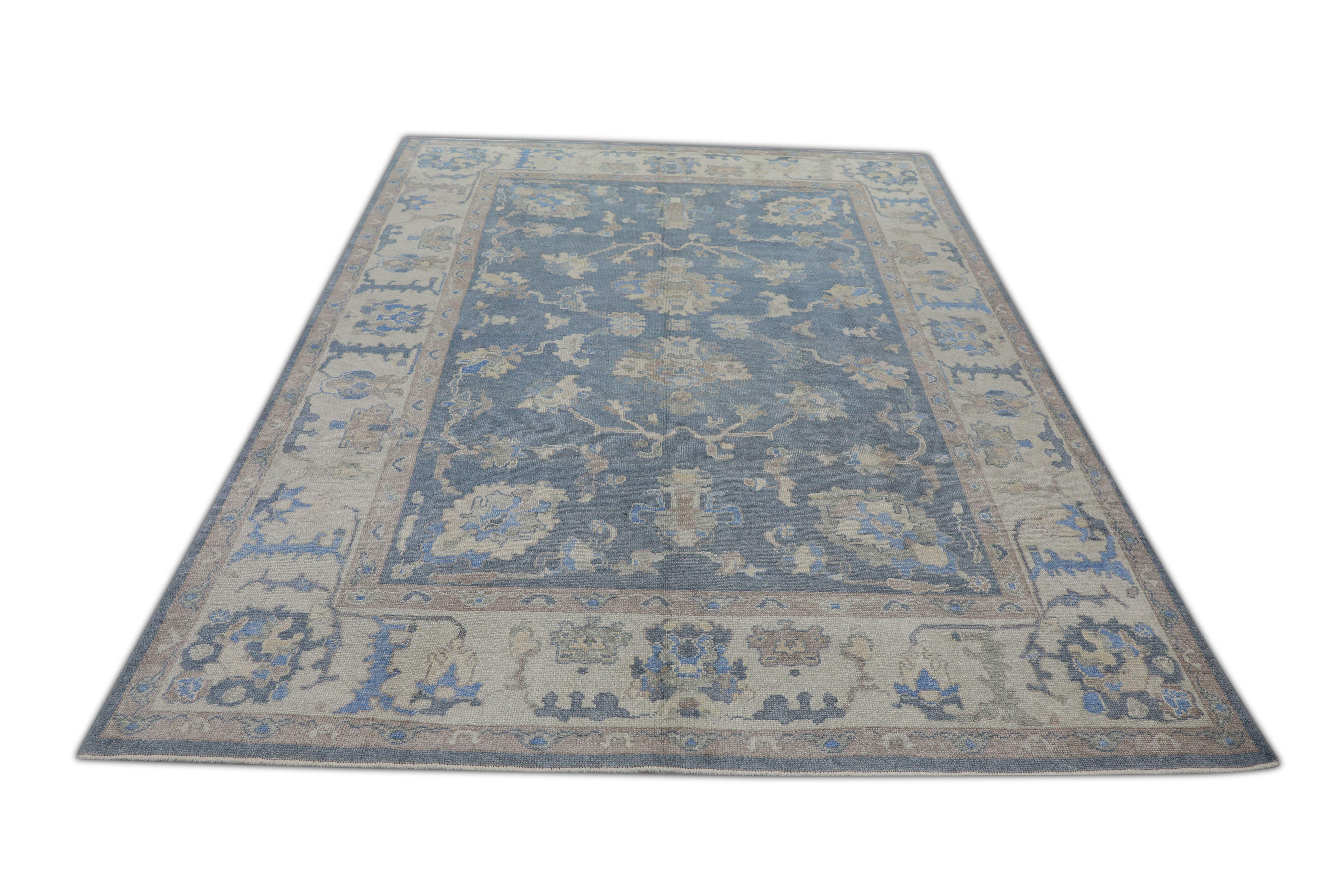 Oushak Rug Oriental Hand Knotted Turkish Oushak 9' x 11'8
