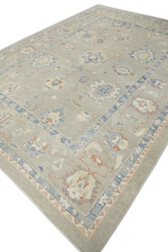 Oushak Rug Oriental Hand Knotted Turkish Oushak 9' x 12' #7292