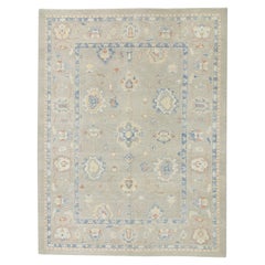 Oushak Rug Oriental Hand Knotted Turkish Oushak 9' x 12' #7292
