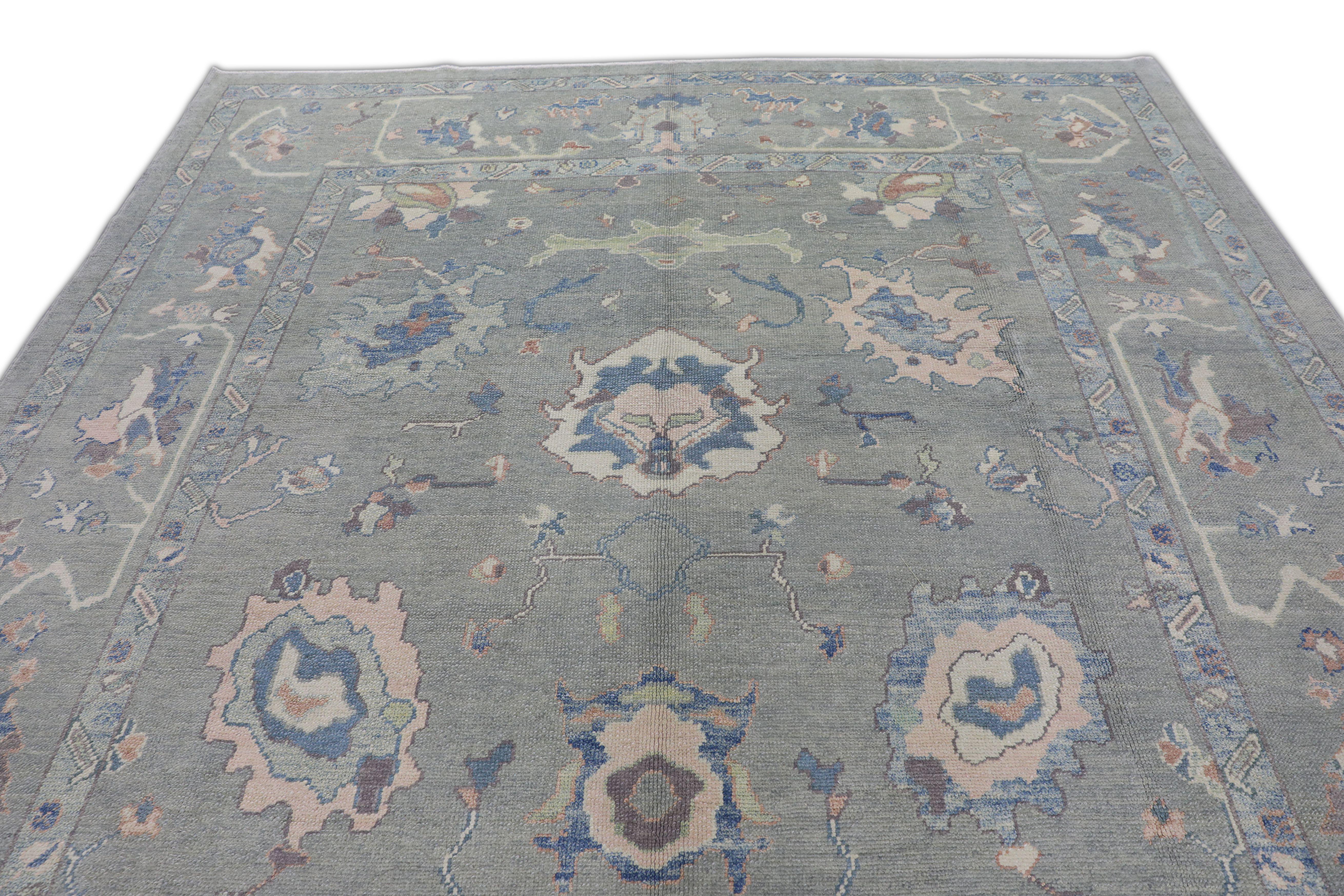 Oushak-Teppich Orientalischer handgeknüpfter türkischer Oushak 9' x 12'6