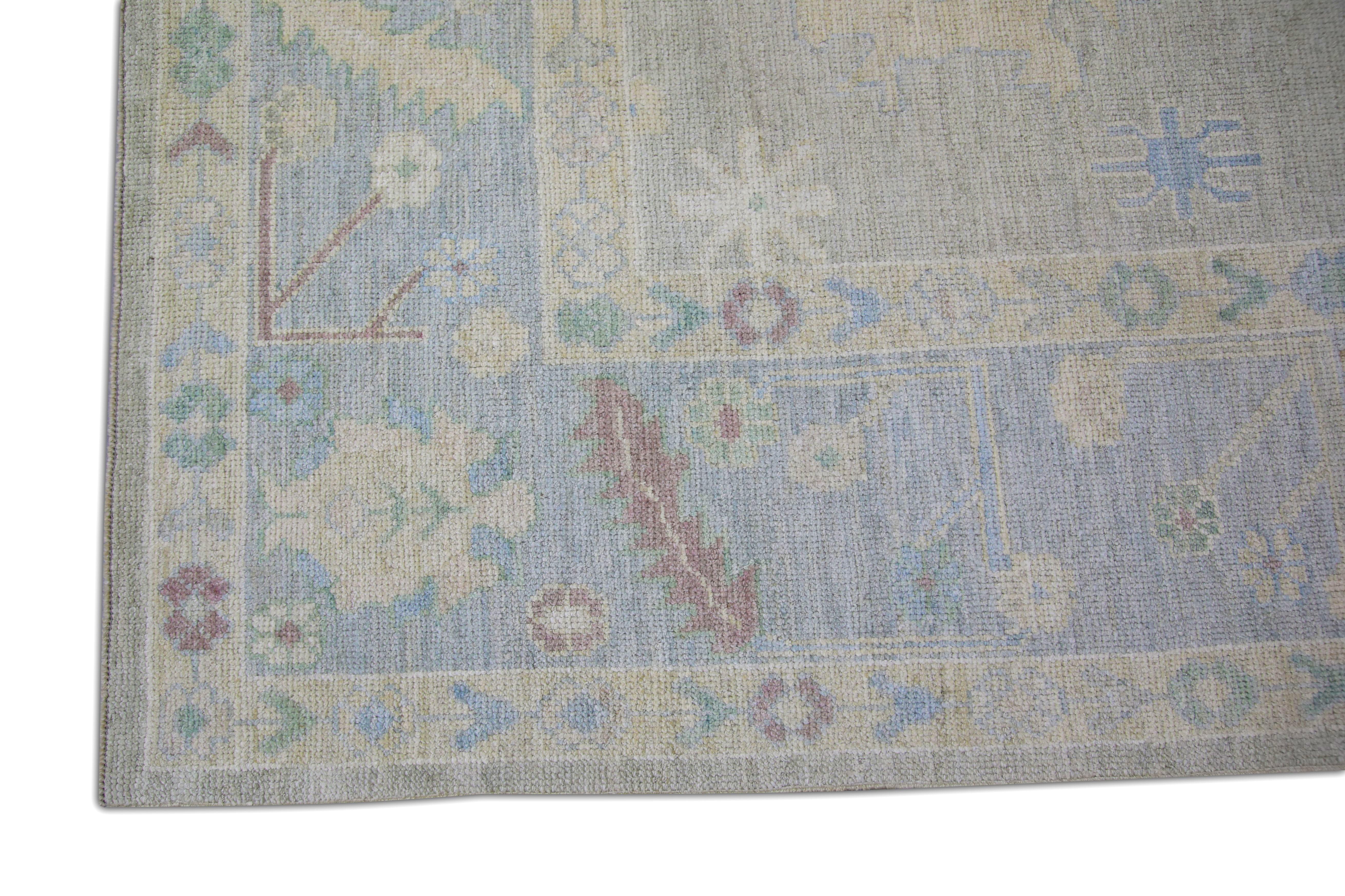Oushak Rug Oriental Hand Knotted Turkish Oushak 9' x 12'8