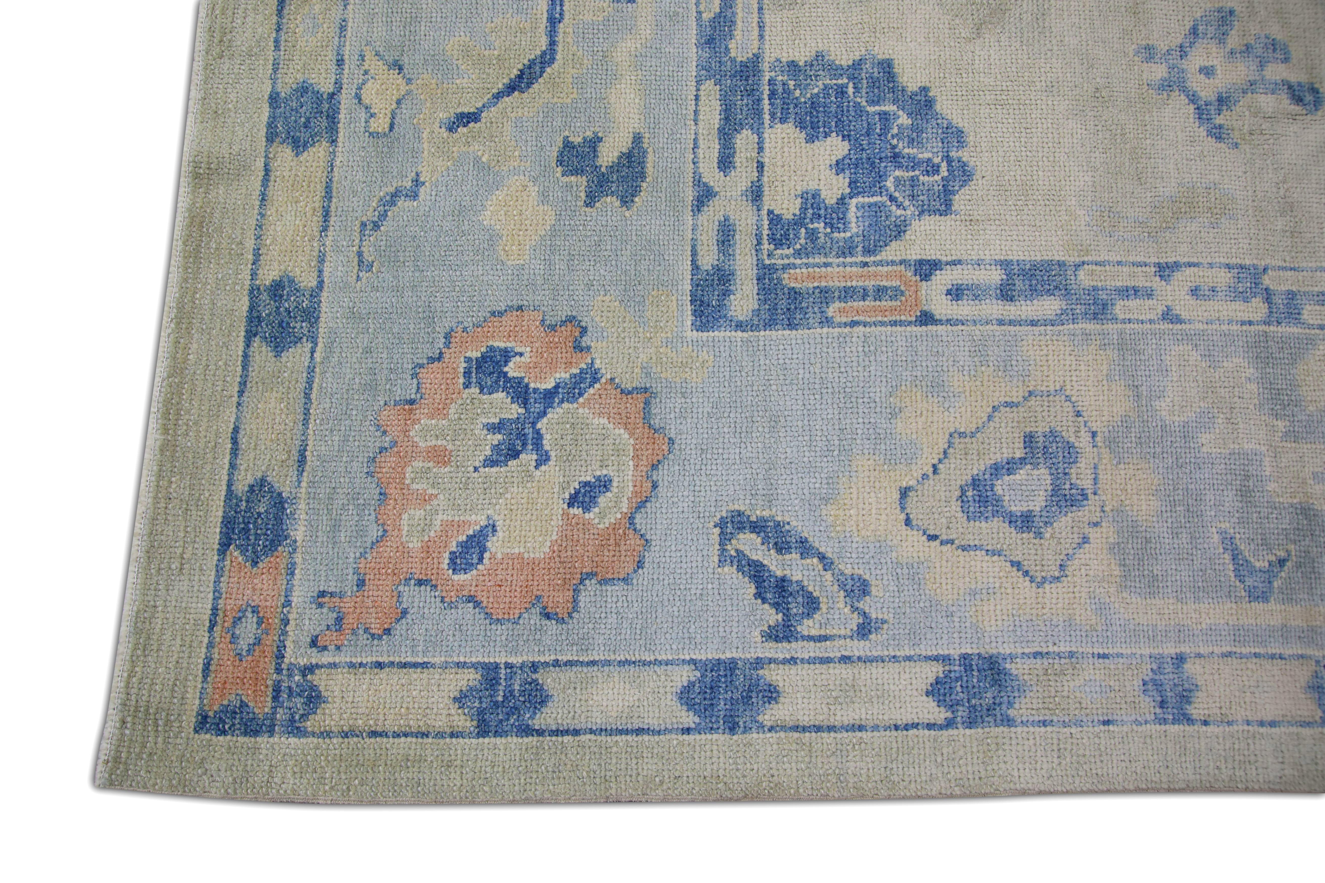 Oushak Rug Oriental Hand Knotted Turkish Oushak 9'1