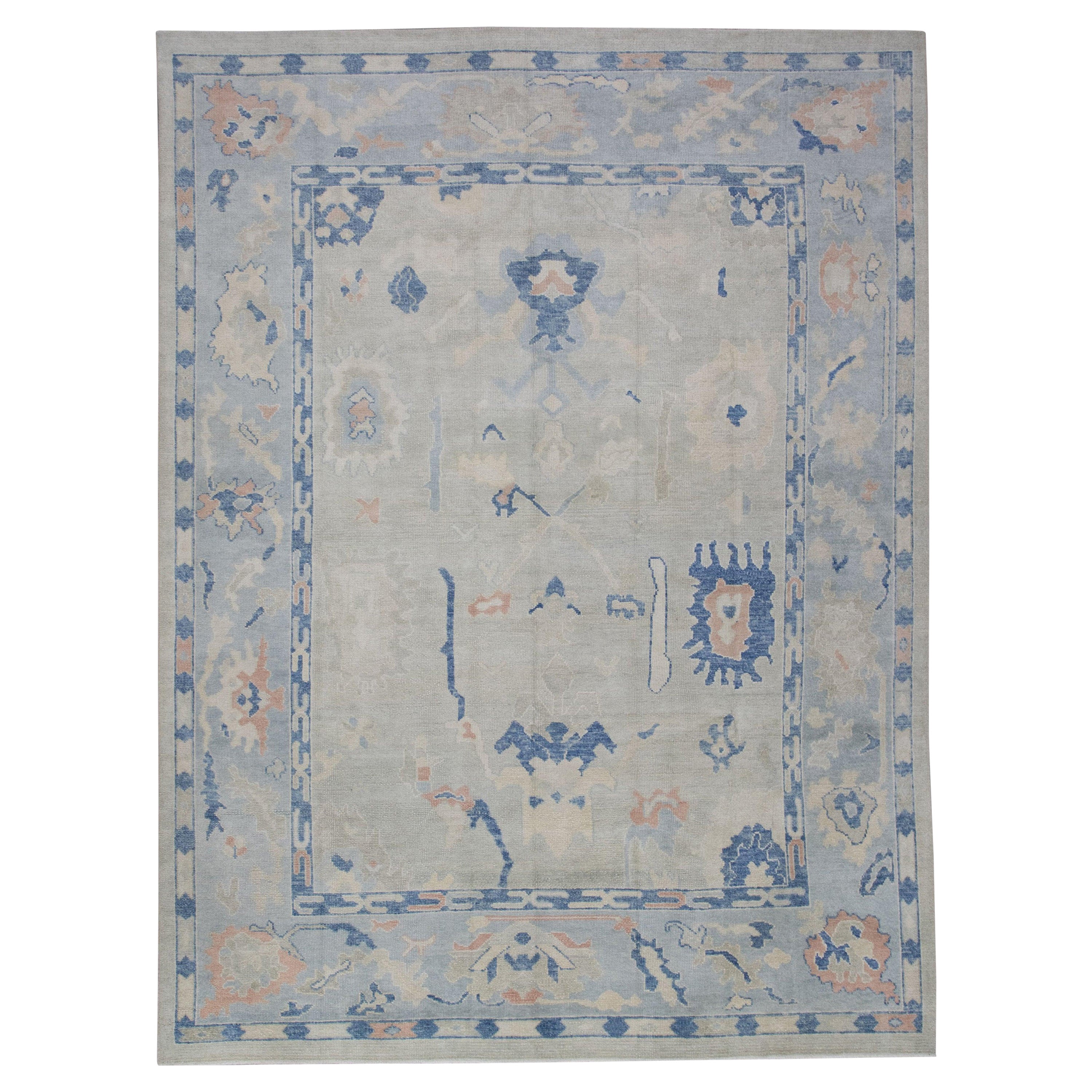 Oushak-Teppich Orientalischer handgeknüpfter türkischer Oushak 9'1" x 11'11" #5464