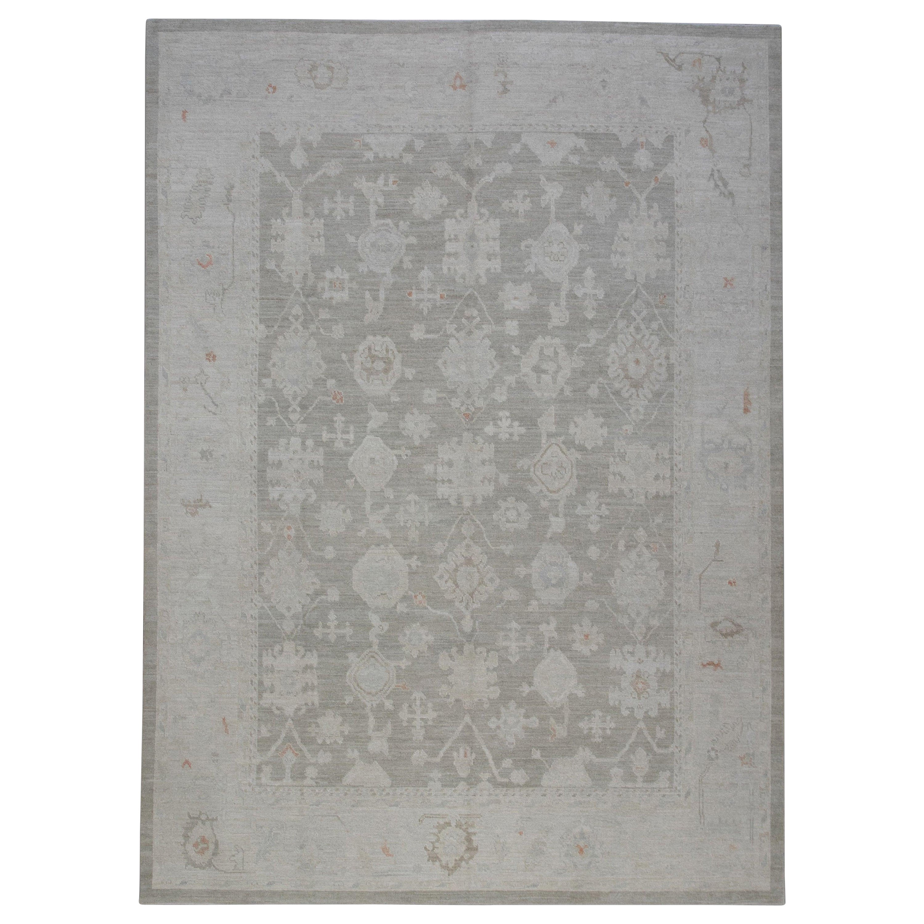 Oushak-Teppich Orientalischer handgeknüpfter türkischer Oushak 9'1" x 12' #5316