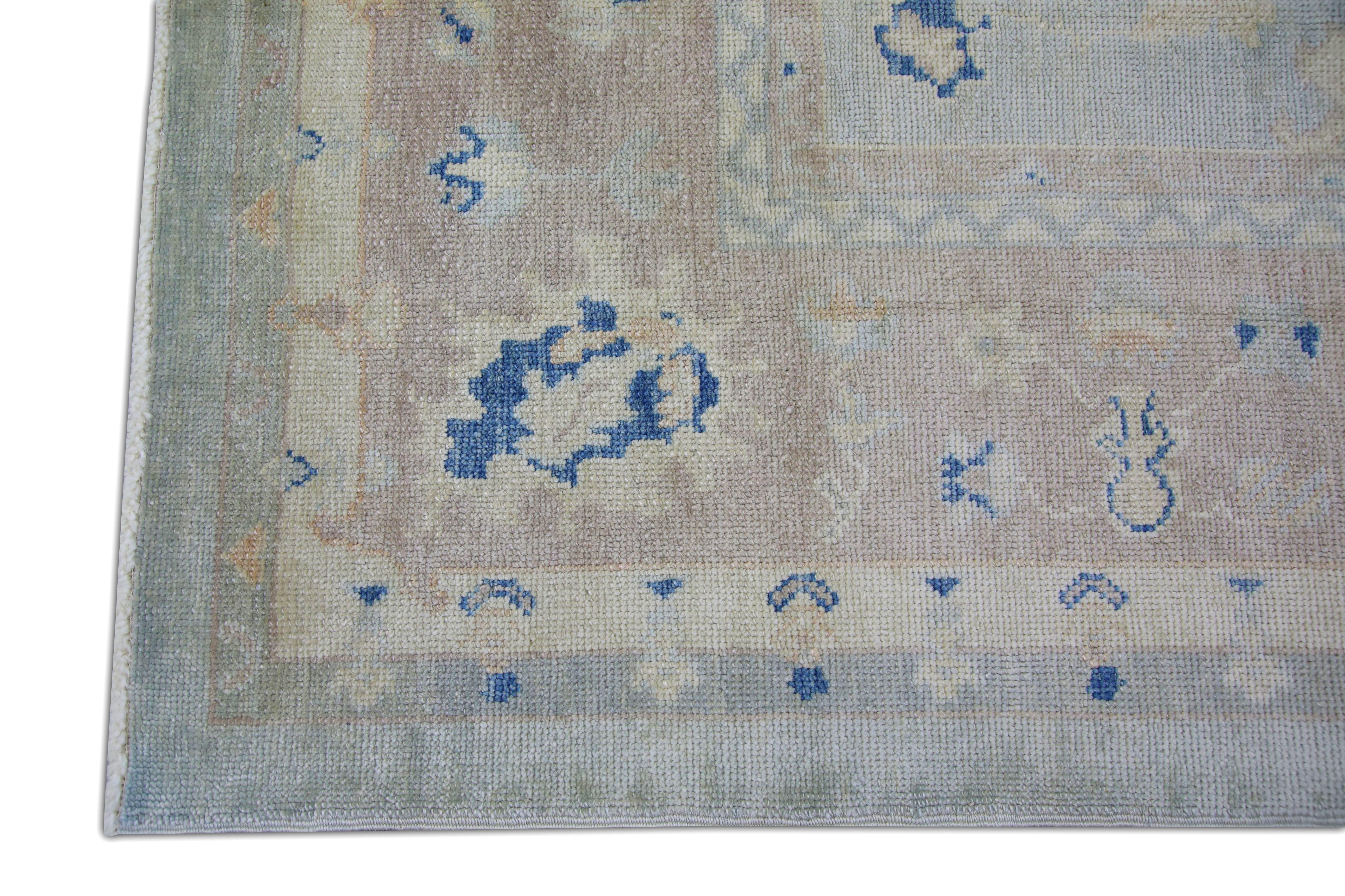 Oushak Rug Oriental Hand Knotted Turkish Oushak 9'1