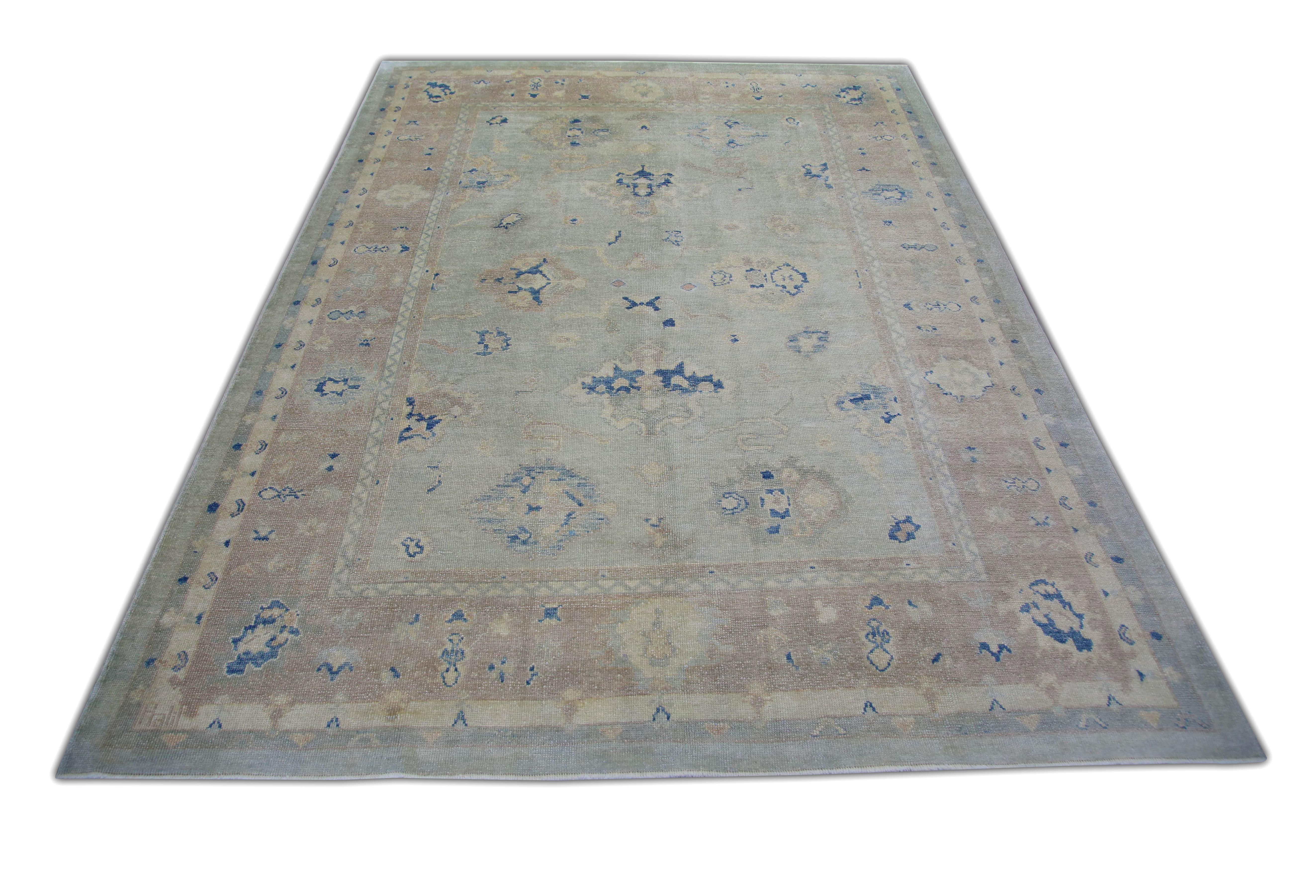 Oushak-Teppich Orientalischer handgeknüpfter türkischer Oushak 9'1