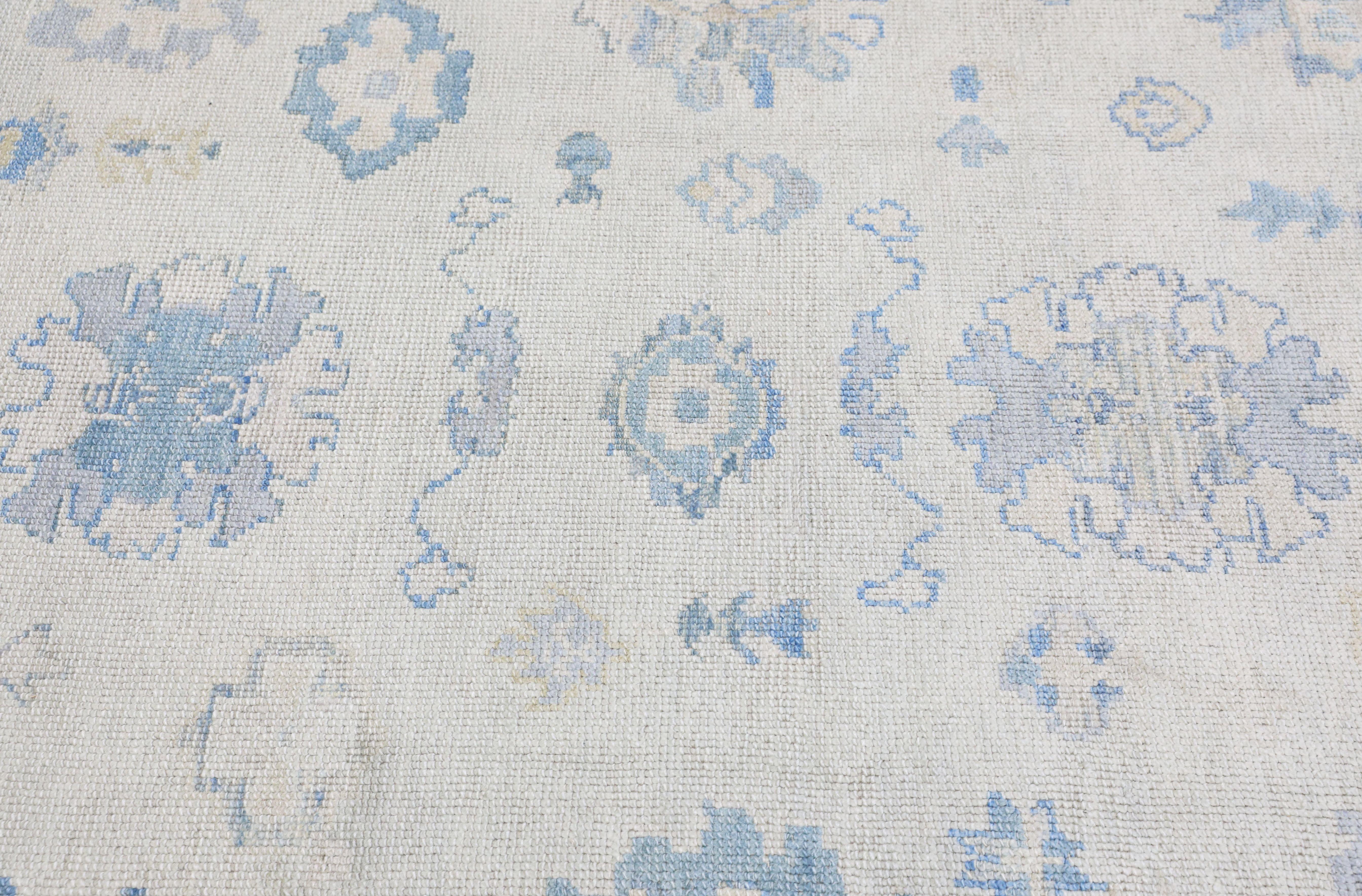 Oushak Rug Oriental Hand Knotted Turkish Oushak 9'1