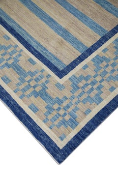 Alfombra Oushak Oriental Anudada a Mano Turca Oushak 9'10" x 12'1" #4243