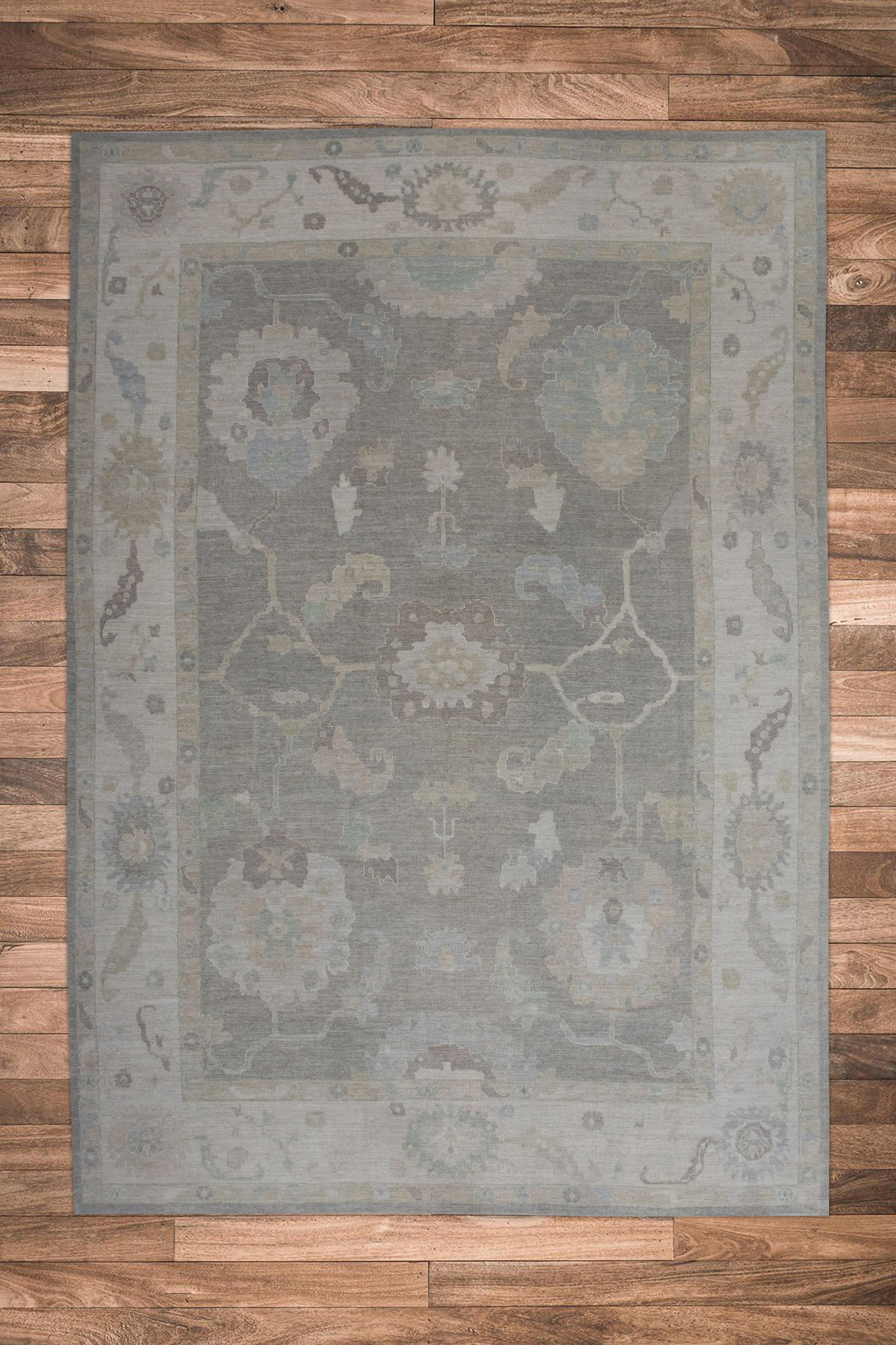 Oushak-Teppich Orientalischer handgeknüpfter türkischer Oushak 9'11