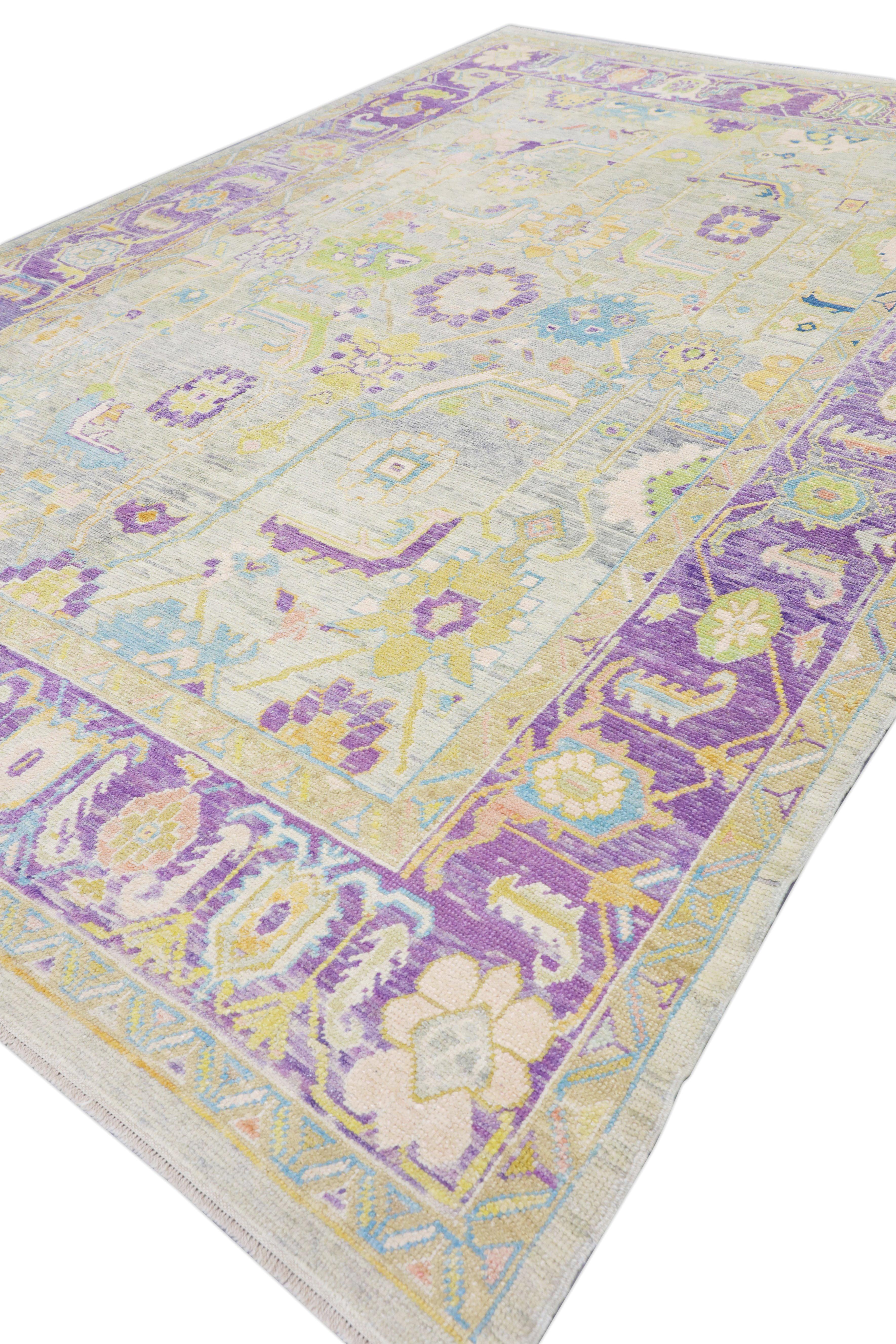 Oushak Rug Oriental Hand Knotted Turkish Oushak 9'11