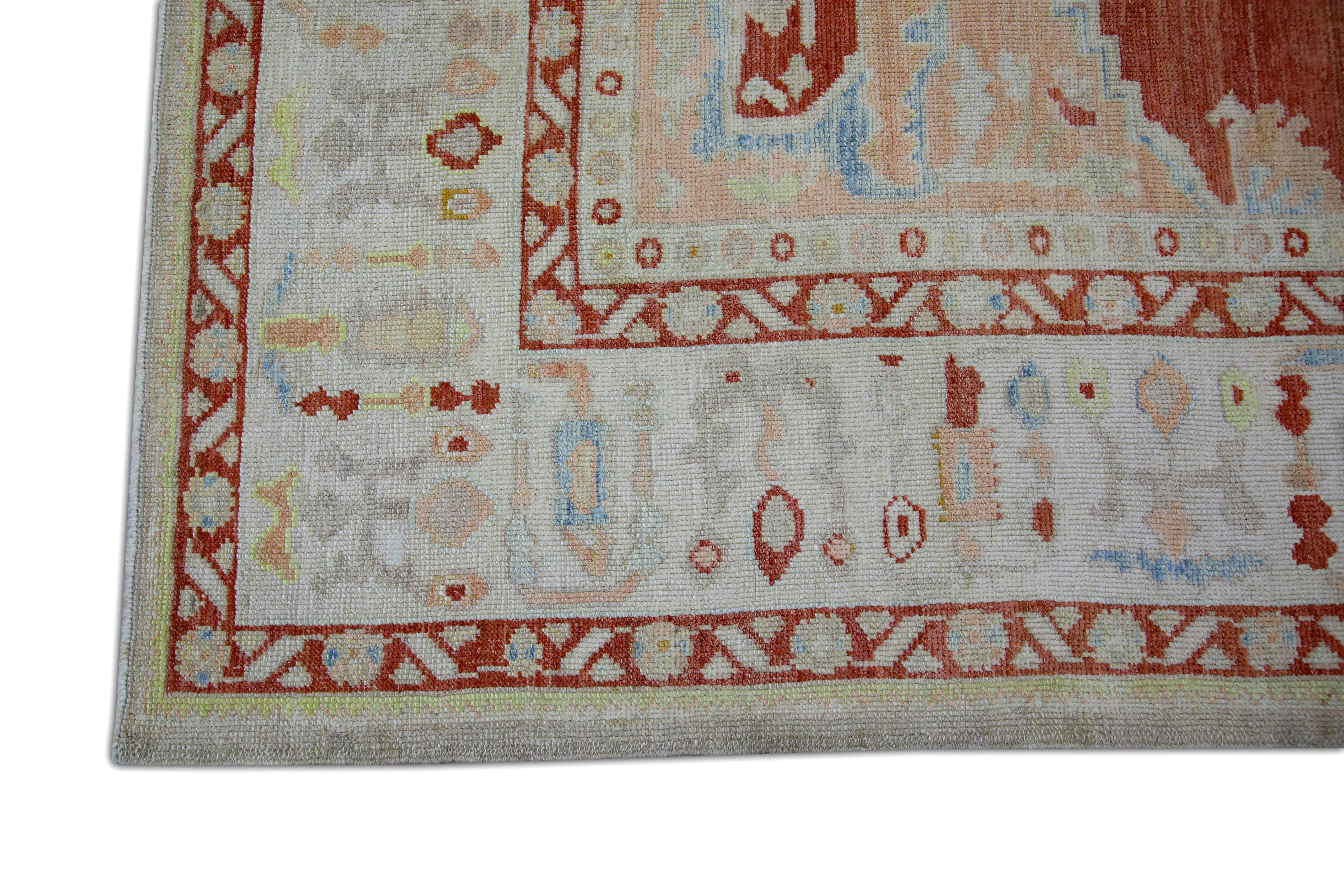 Oushak Rug Oriental Hand Knotted Turkish Oushak 9'2