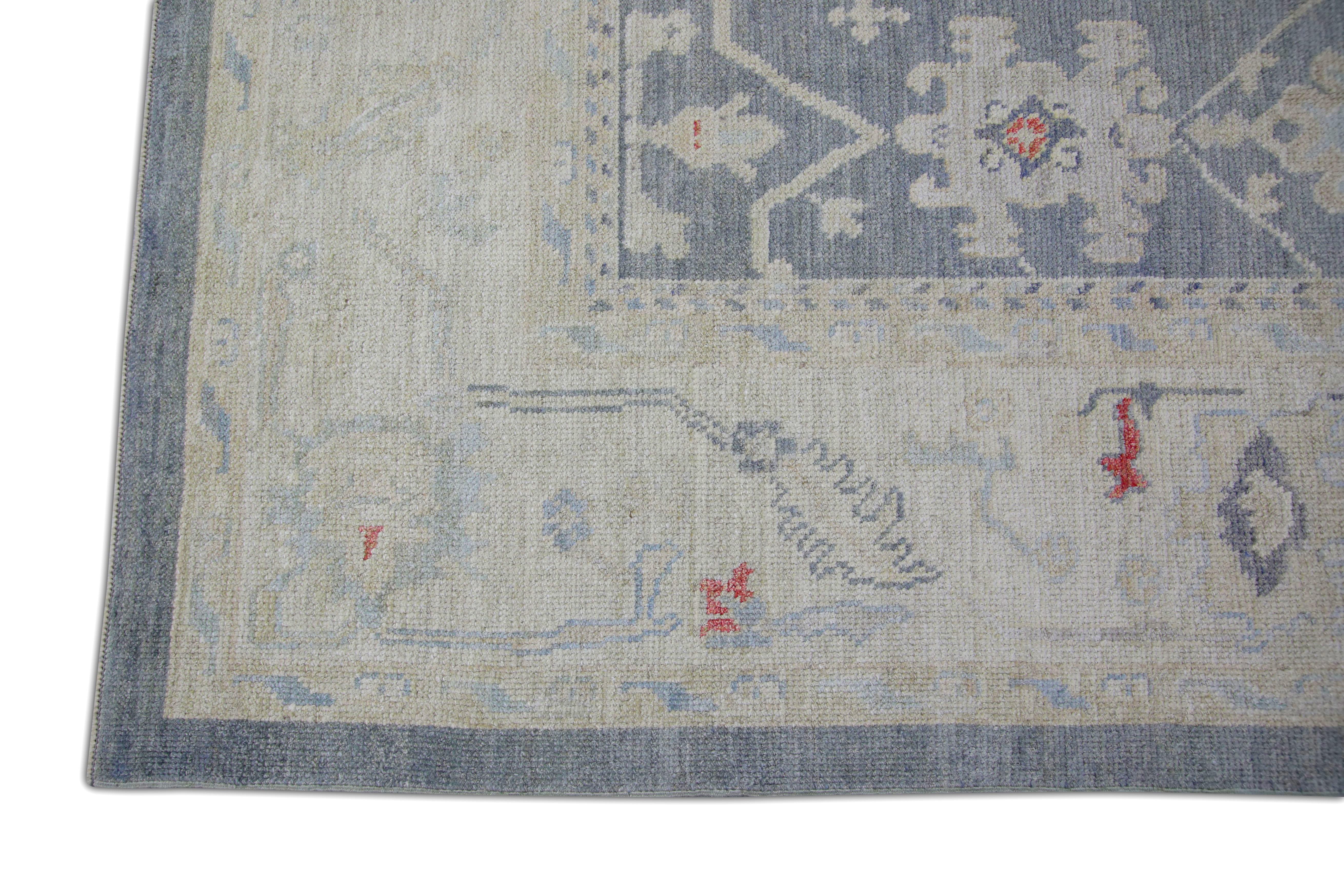 Oushak Rug Oriental Hand Knotted Turkish Oushak 9'2