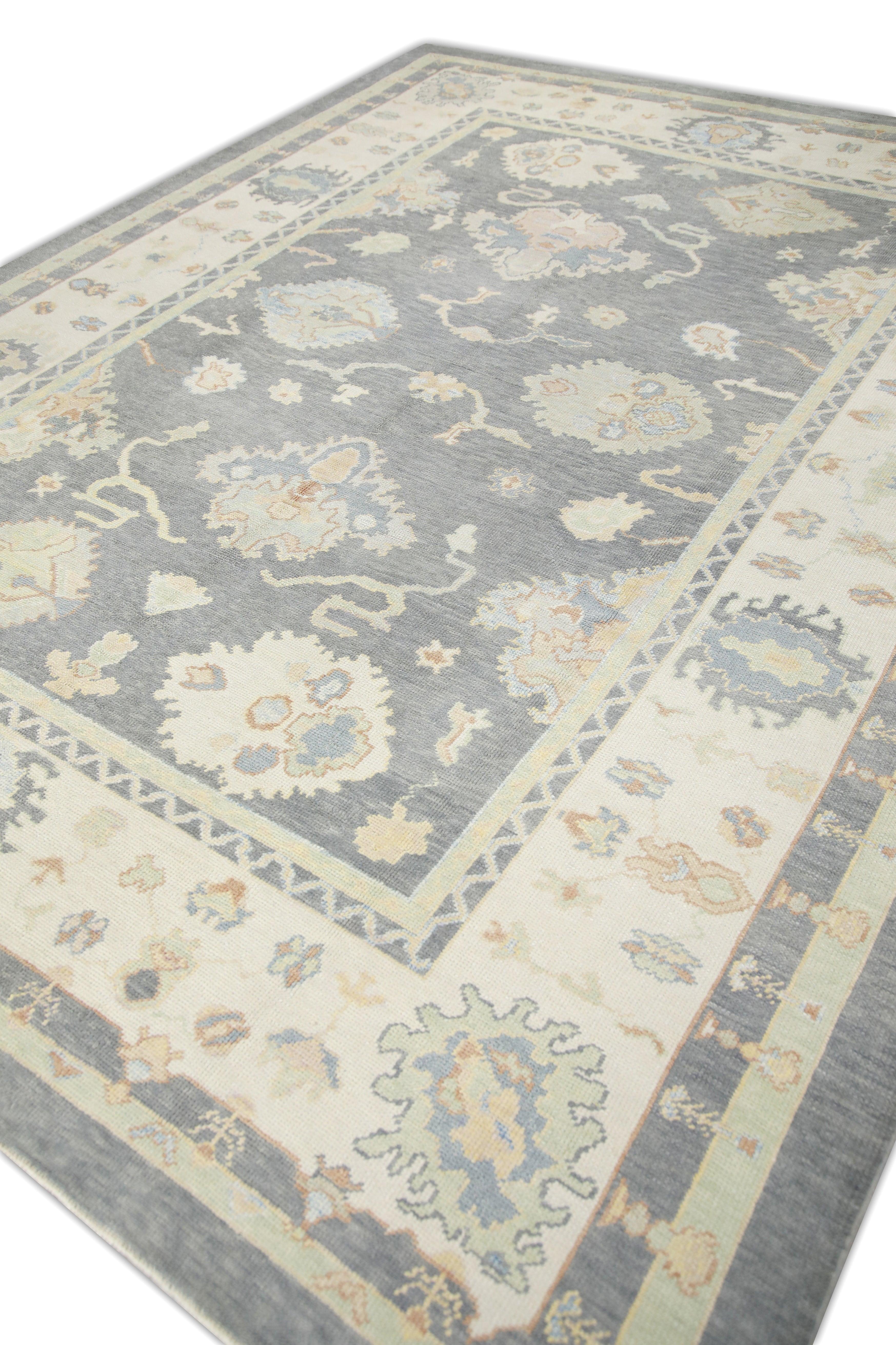 Oushak Rug Oriental Hand Knotted Turkish Oushak 9'2